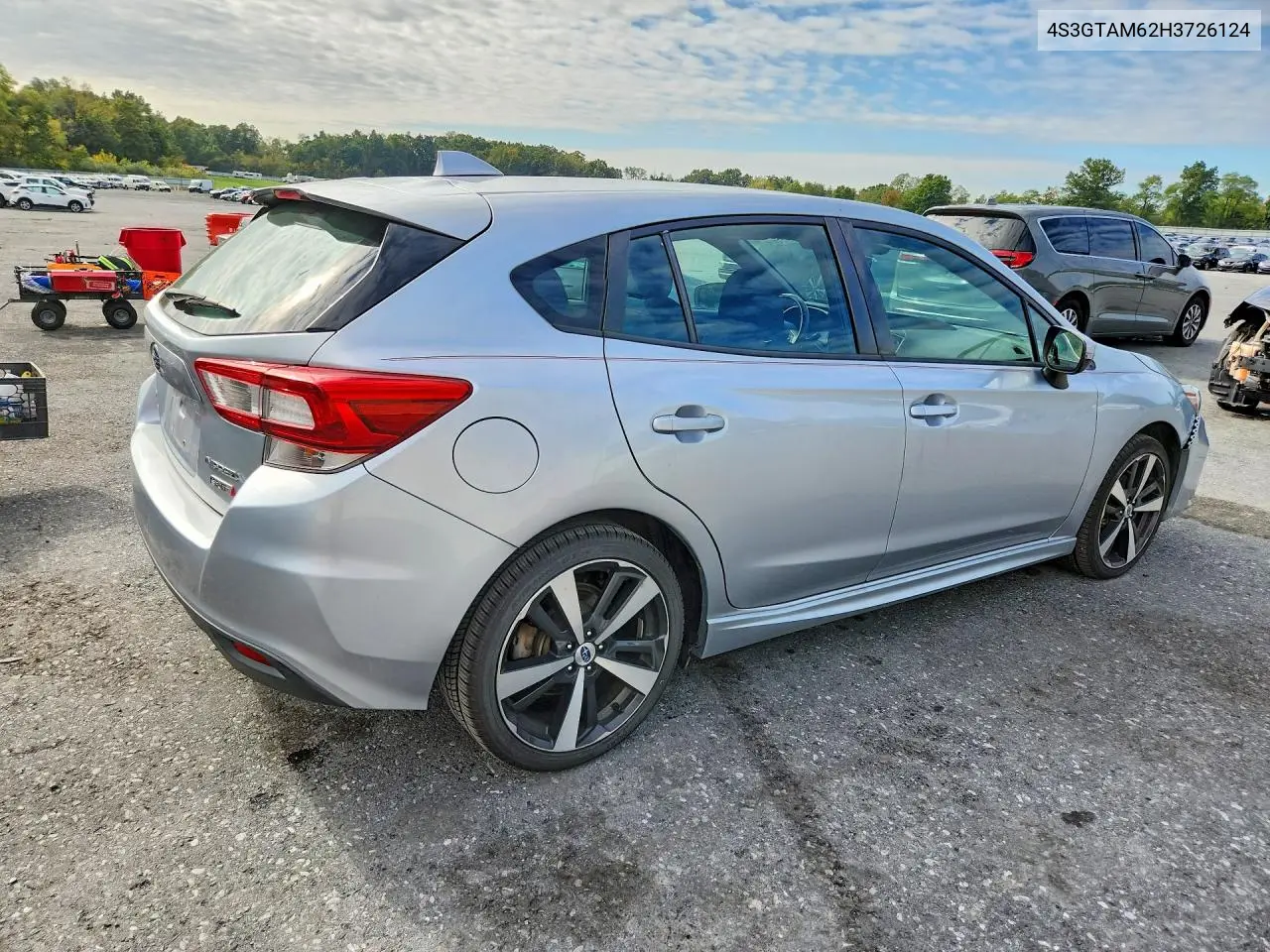 2017 SUBARU IMPREZA VIN 4S3GTAM62H3726124 — фото 3
