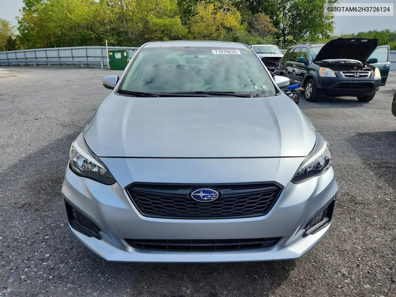 2017 SUBARU IMPREZA VIN 4S3GTAM62H3726124 — фото 5