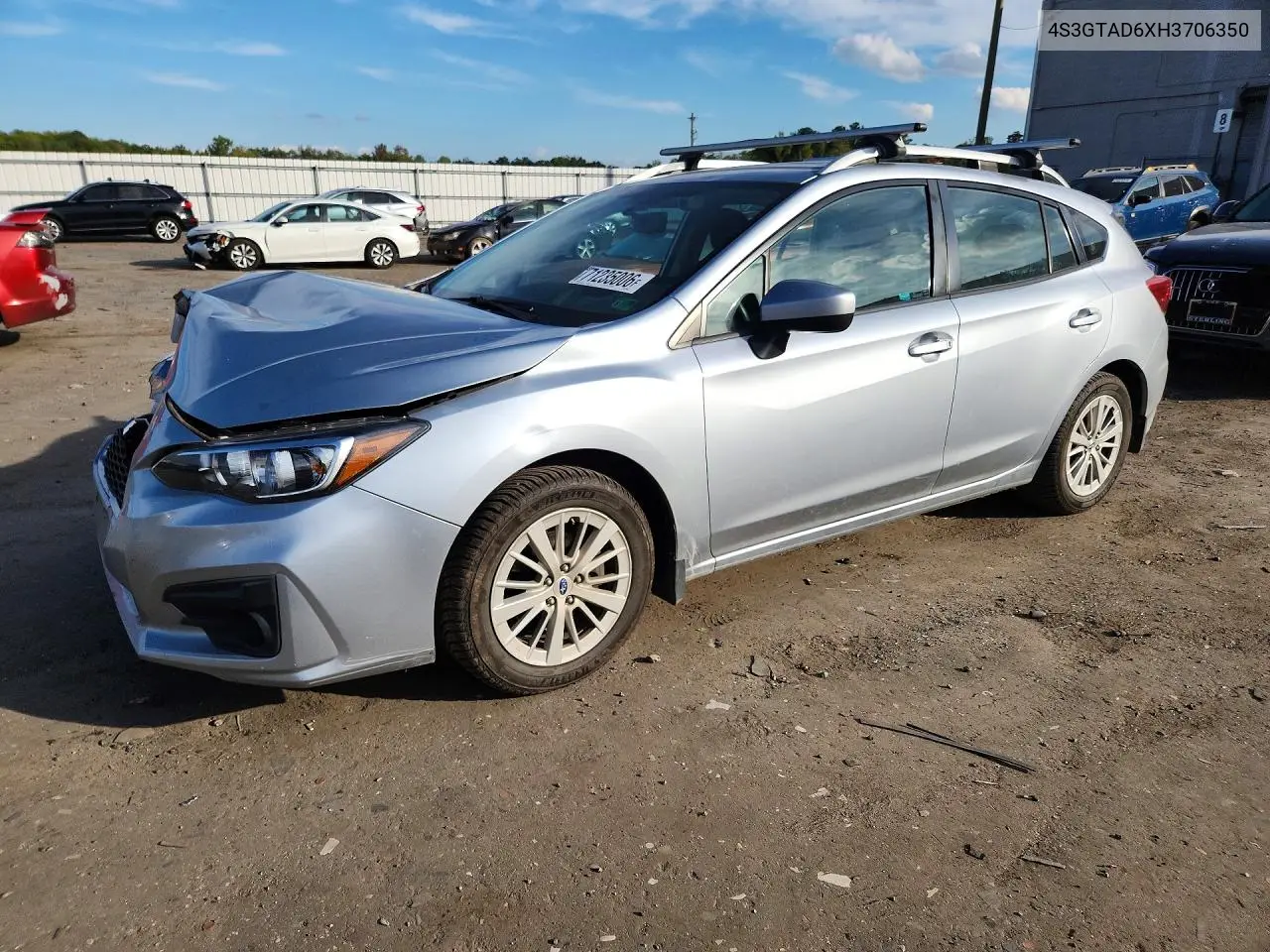 SUBARU IMPREZA 2017, VIN 4S3GTAD6XH3706350