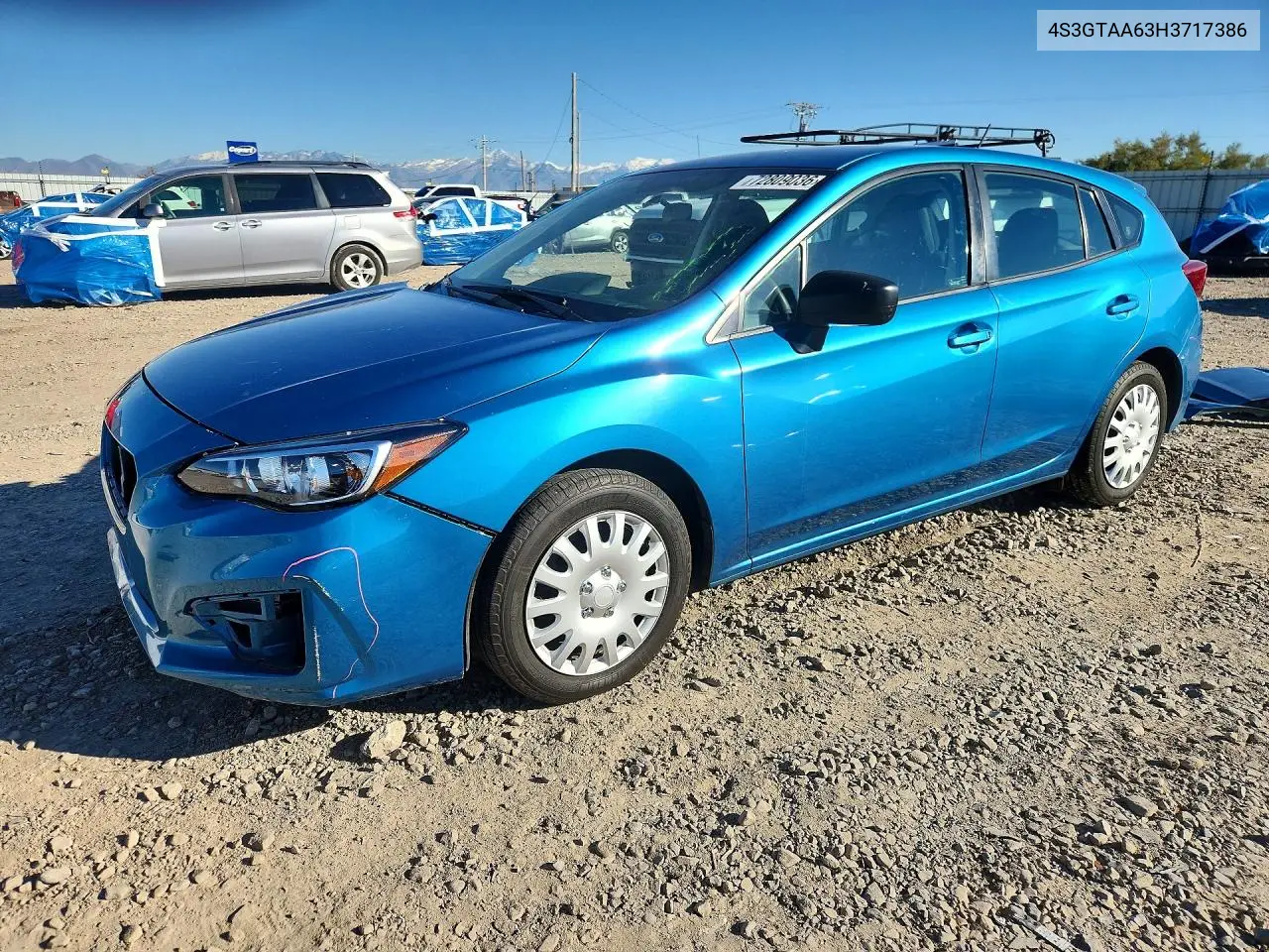 SUBARU IMPREZA 2017, VIN 4S3GTAA63H3717386