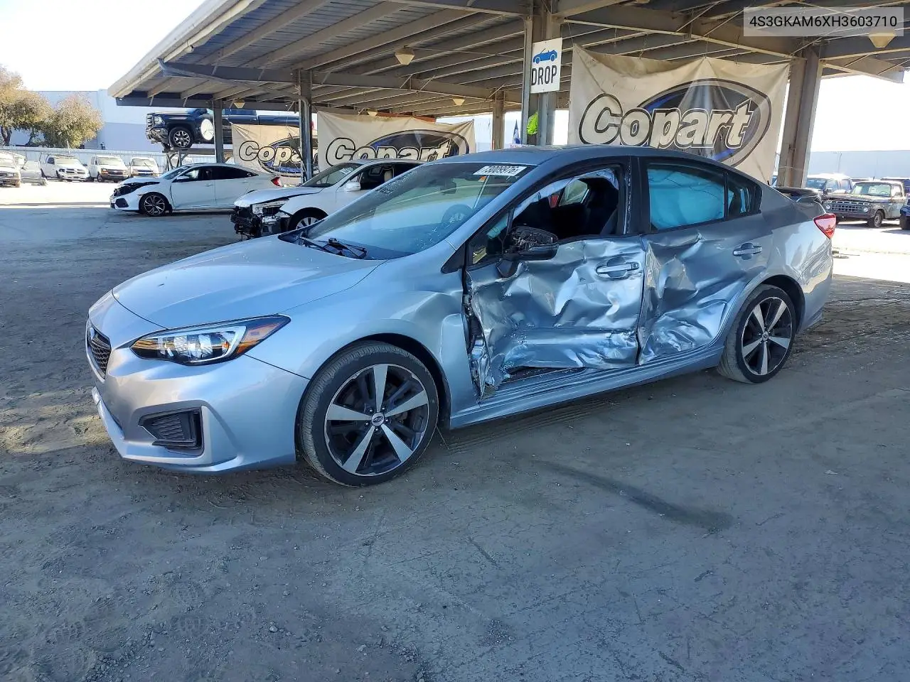 SUBARU IMPREZA 2017, VIN 4S3GKAM6XH3603710
