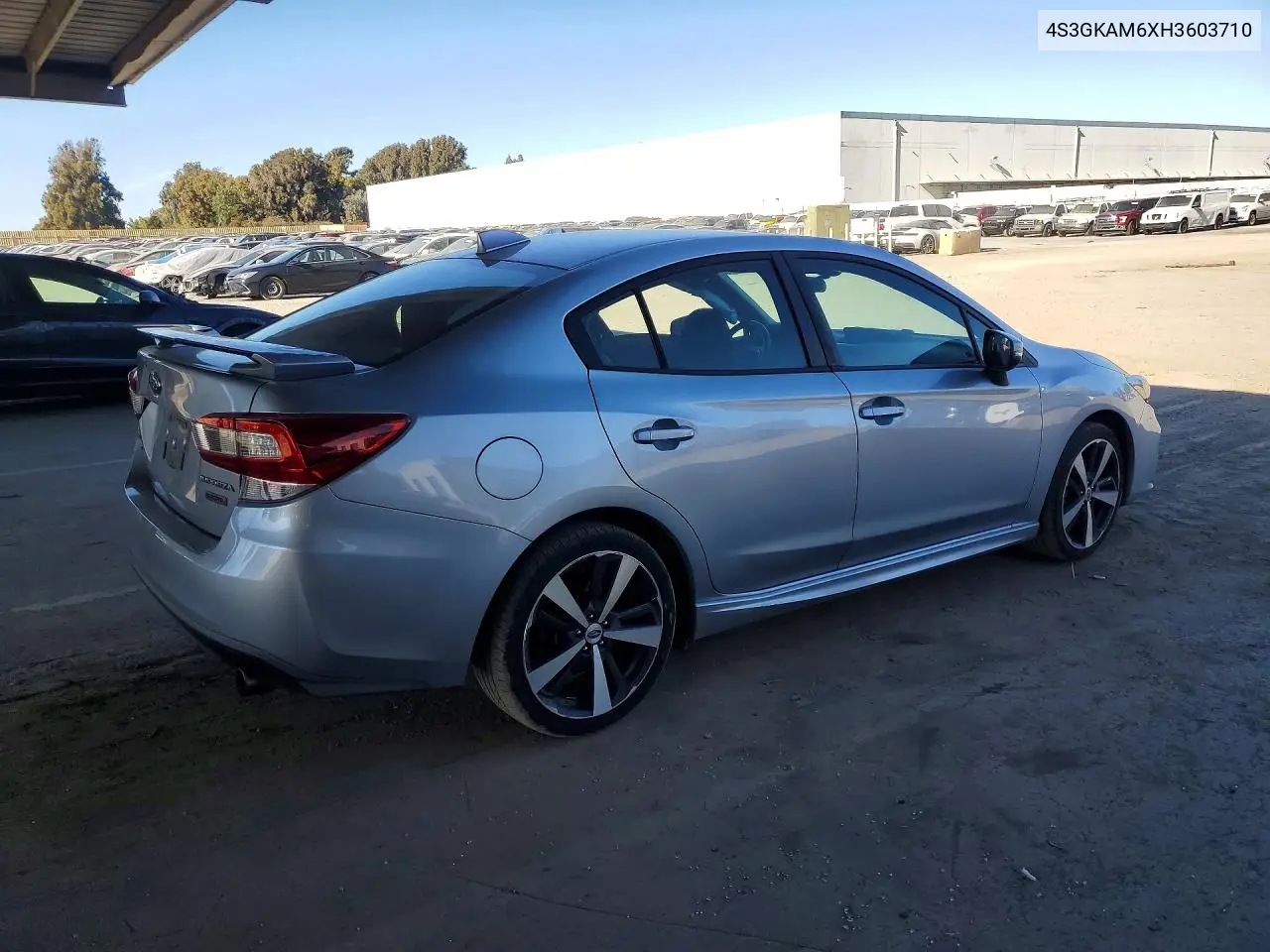 2017 SUBARU IMPREZA VIN 4S3GKAM6XH3603710 — фото 3