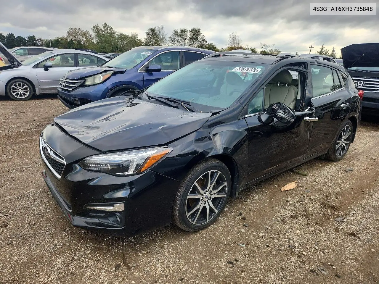 SUBARU IMPREZA 2017, VIN 4S3GTAT6XH3735848