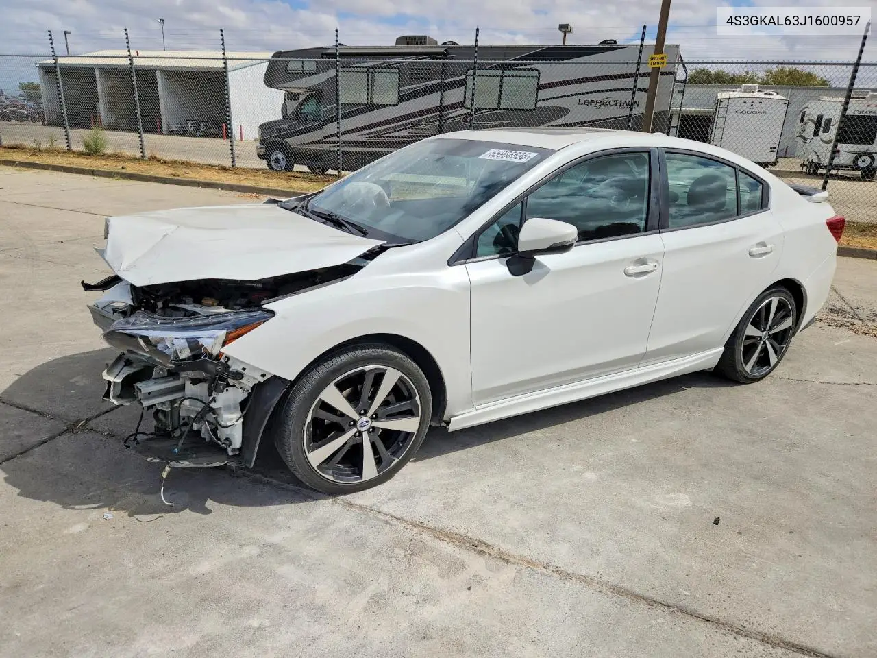 SUBARU IMPREZA 2018, VIN 4S3GKAL63J1600957