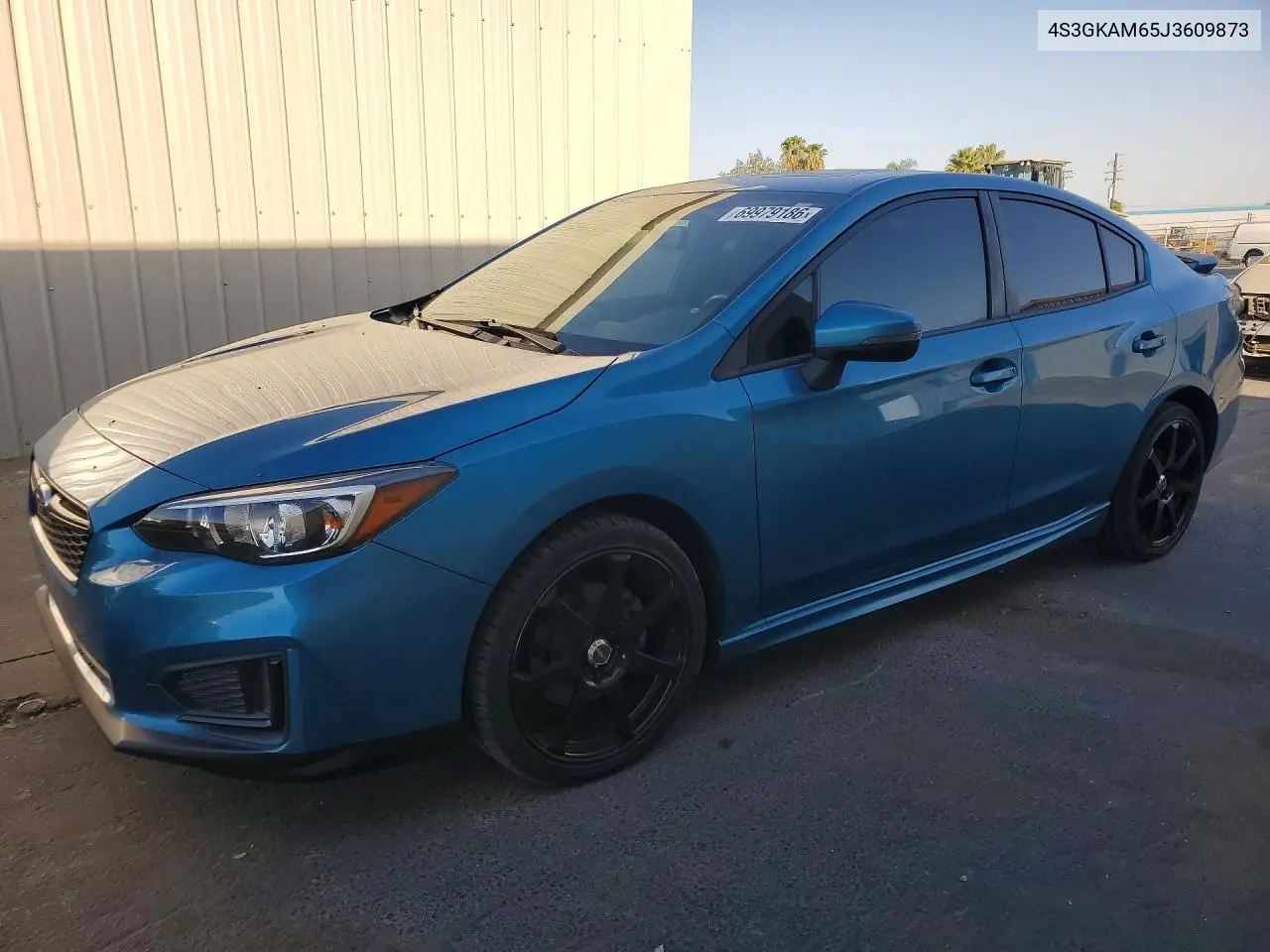 SUBARU IMPREZA 2018, VIN 4S3GKAM65J3609873
