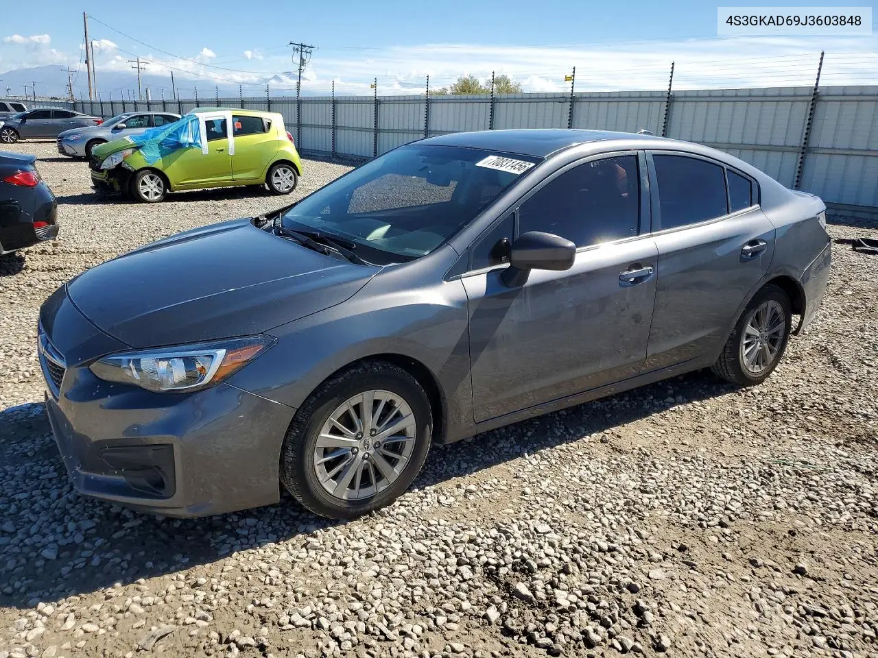 SUBARU IMPREZA 2018, VIN 4S3GKAD69J3603848