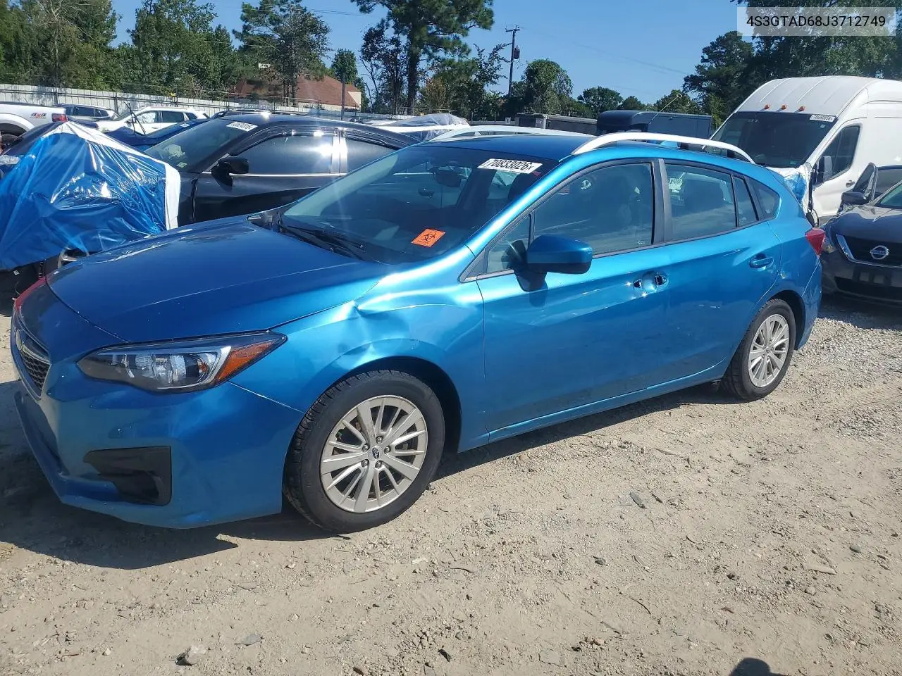 SUBARU IMPREZA 2018, VIN 4S3GTAD68J3712749