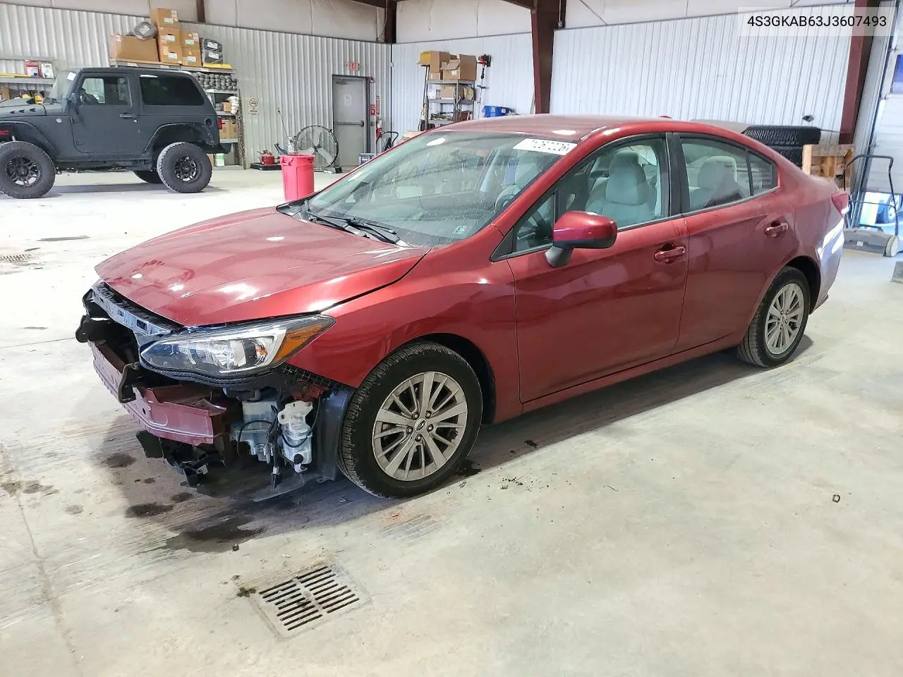 SUBARU IMPREZA 2018, VIN 4S3GKAB63J3607493