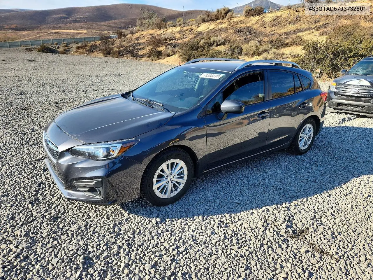 SUBARU IMPREZA 2018, VIN 4S3GTAD67J3732801