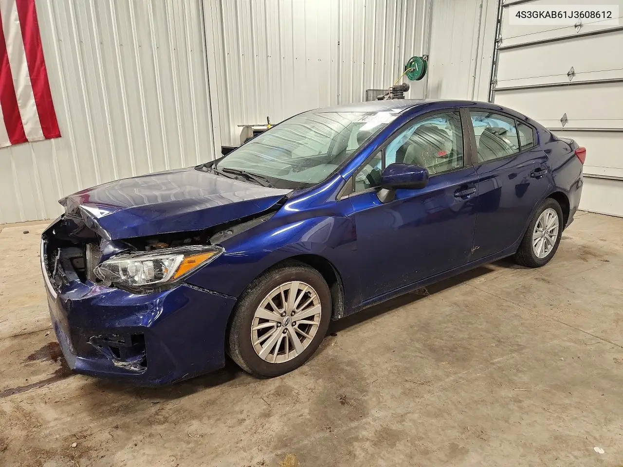 SUBARU IMPREZA 2018, VIN 4S3GKAB61J3608612