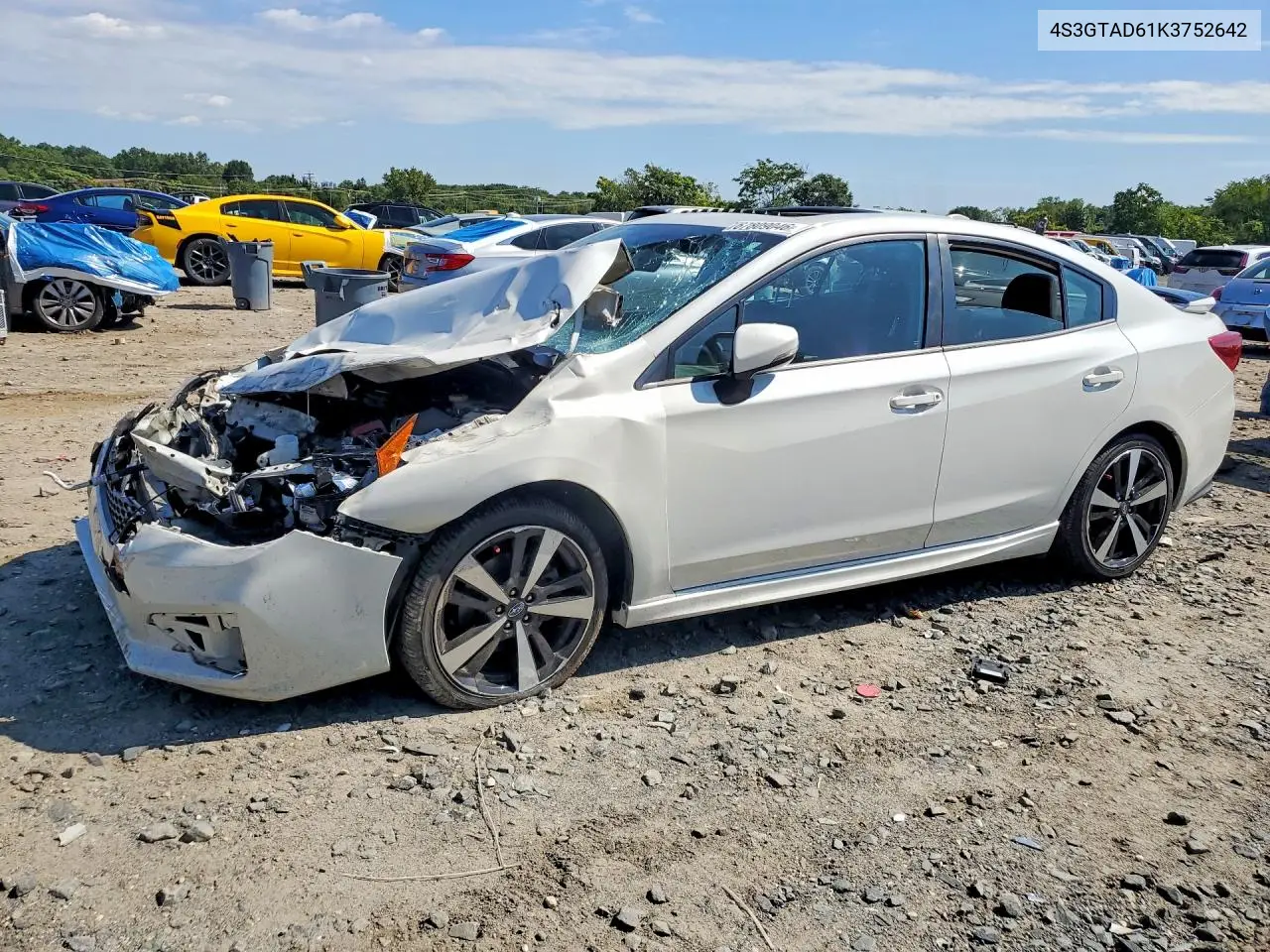 SUBARU IMPREZA 2019, VIN 4S3GKAM65K3611544