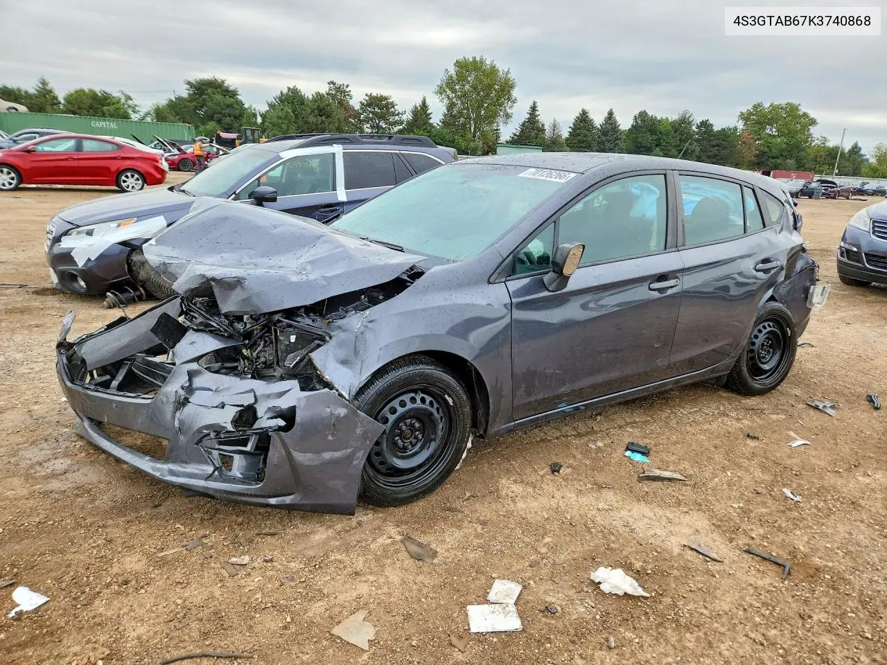 SUBARU IMPREZA 2019, VIN 4S3GTAB67K3740868