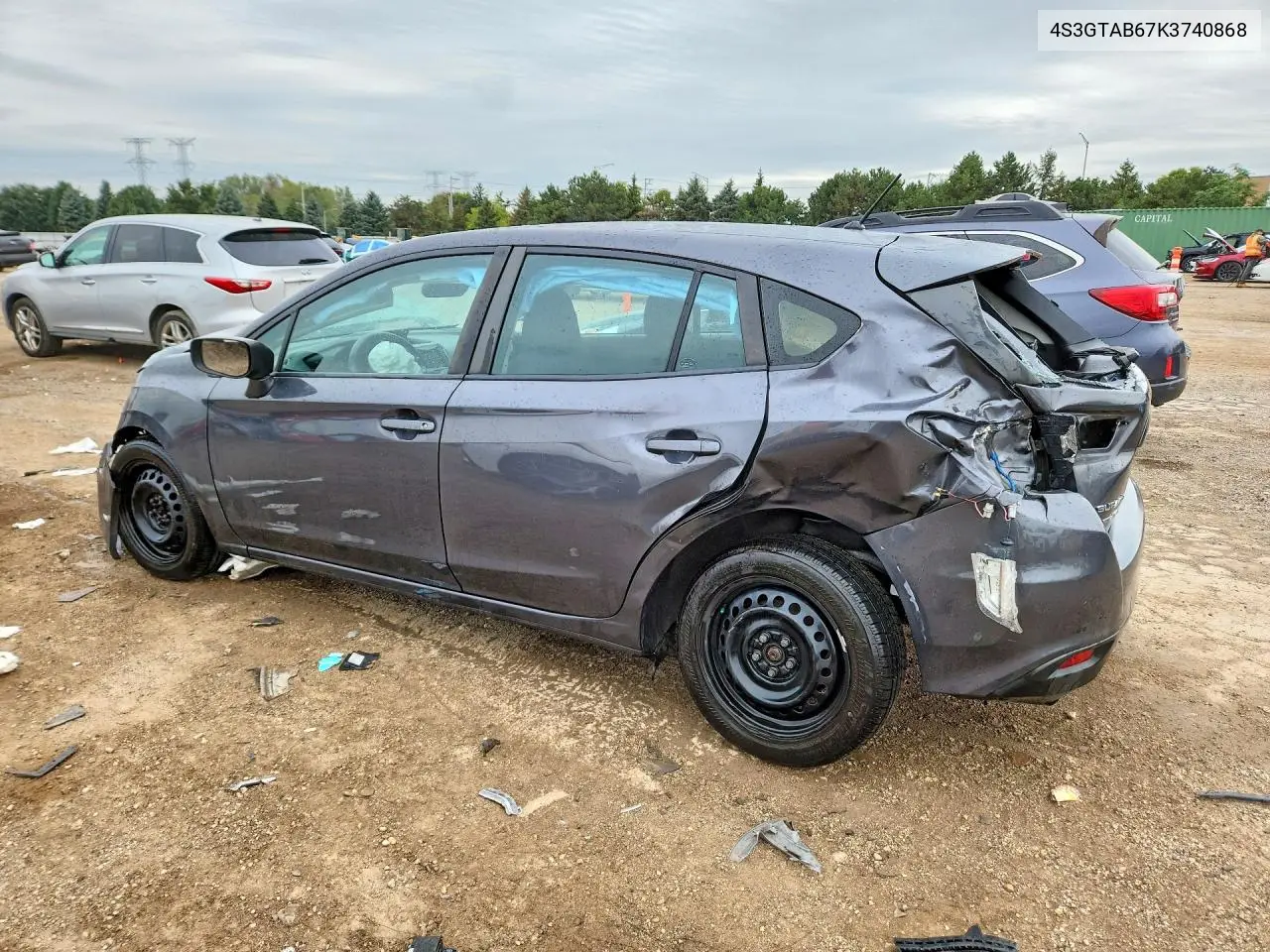 2019 SUBARU IMPREZA VIN 4S3GTAB67K3740868 — фото 2