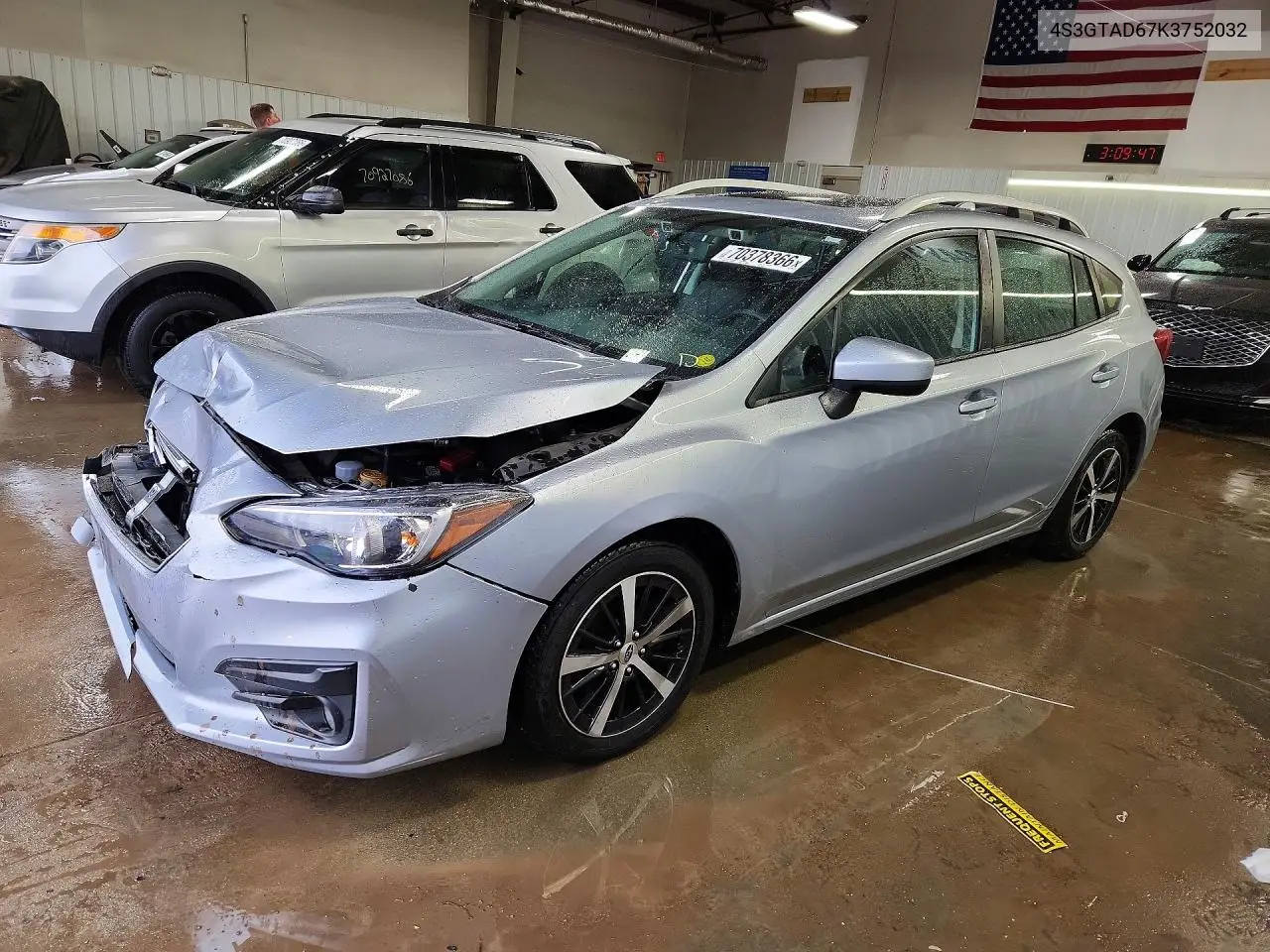 SUBARU IMPREZA 2019, VIN 4S3GTAD67K3752032