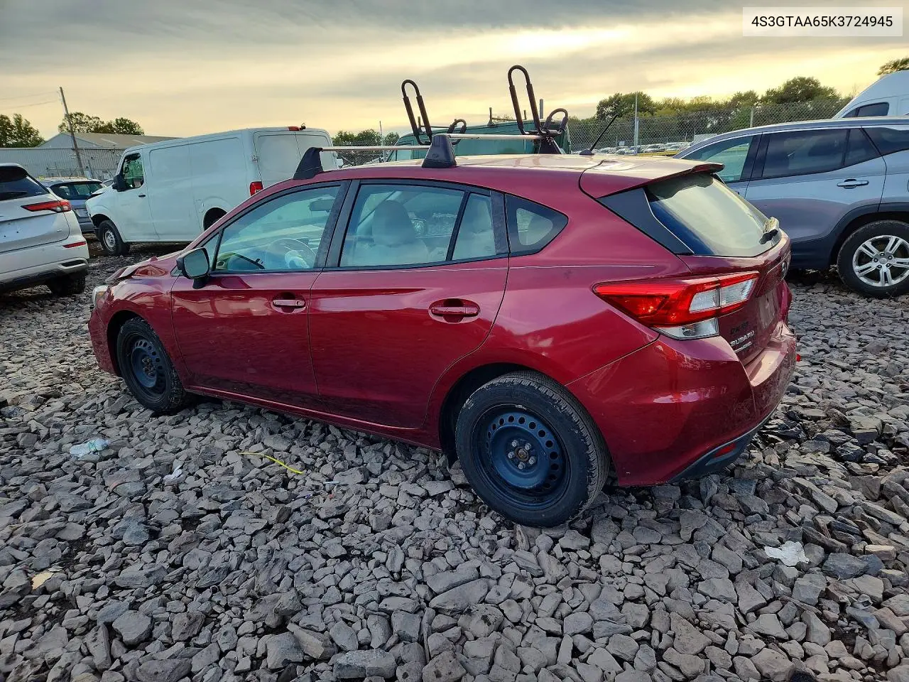 2019 SUBARU IMPREZA VIN 4S3GTAA65K3724945 — фото 2