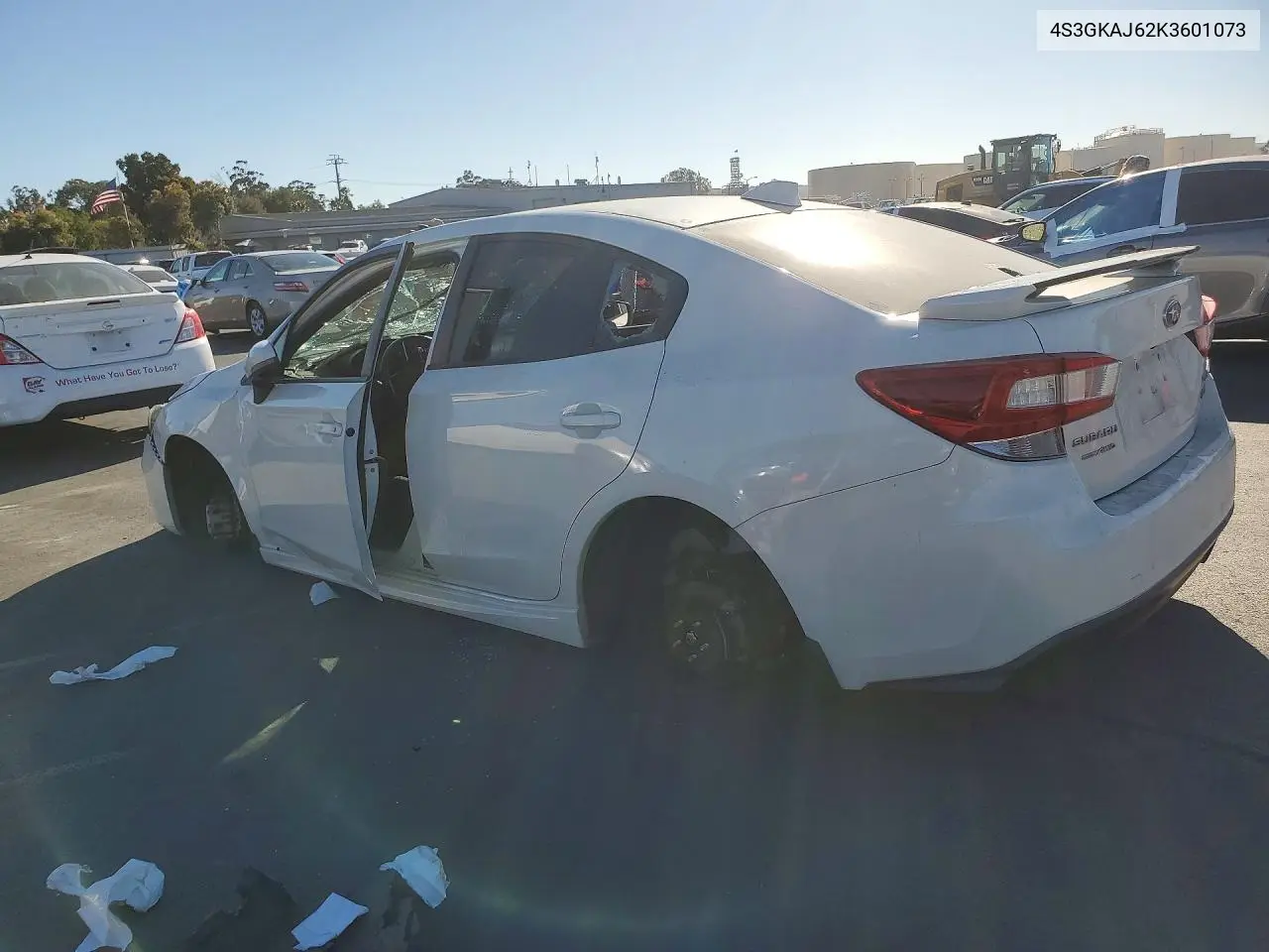 2019 SUBARU IMPREZA VIN 4S3GKAJ62K3601073 — фото 2