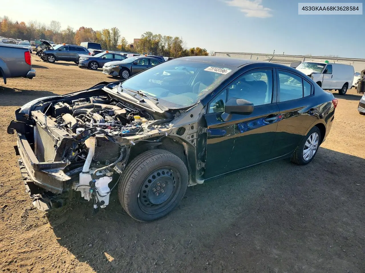 SUBARU IMPREZA 2019, VIN 4S3GKAA68K3628584