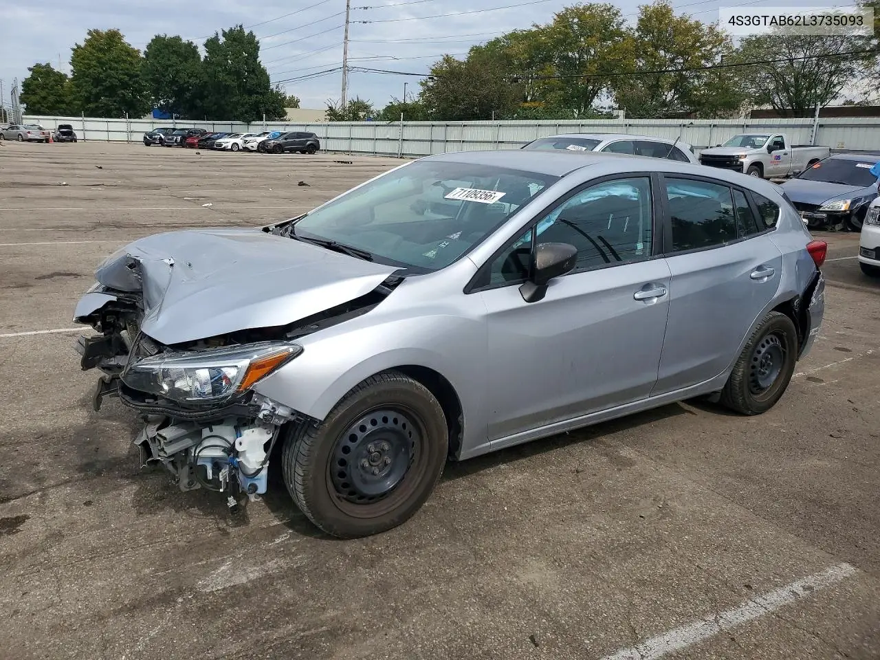 SUBARU IMPREZA 2020, VIN 4S3GTAB62L3735093