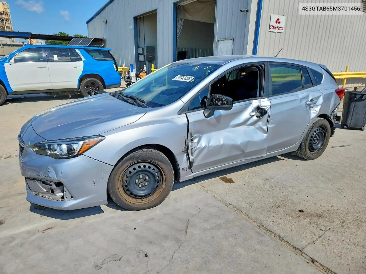 SUBARU IMPREZA 2021, VIN 4S3GTAB65M3701456