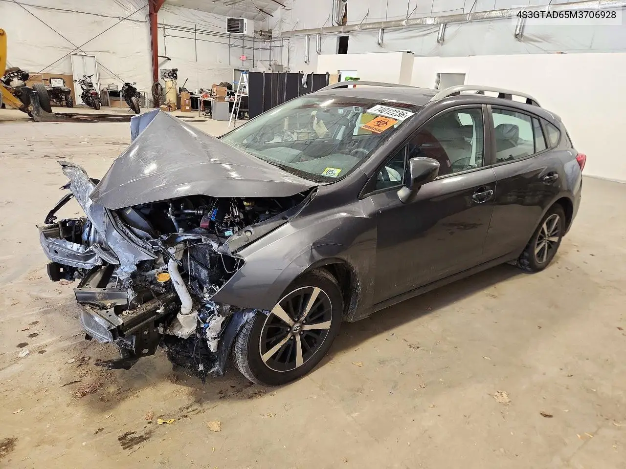 SUBARU IMPREZA 2021, VIN 4S3GTAD65M3706928