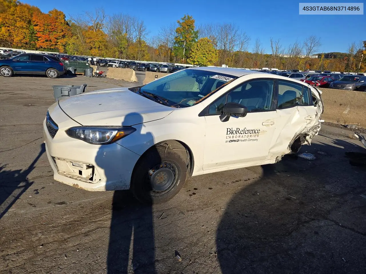 SUBARU IMPREZA 2022, VIN 4S3GTAB68N3714896