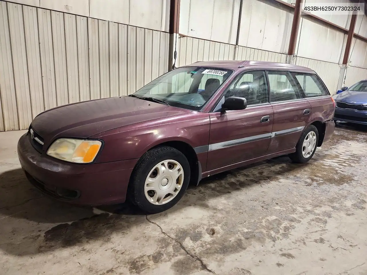 SUBARU LEGACY 2000, VIN 4S3BH6250Y7302324