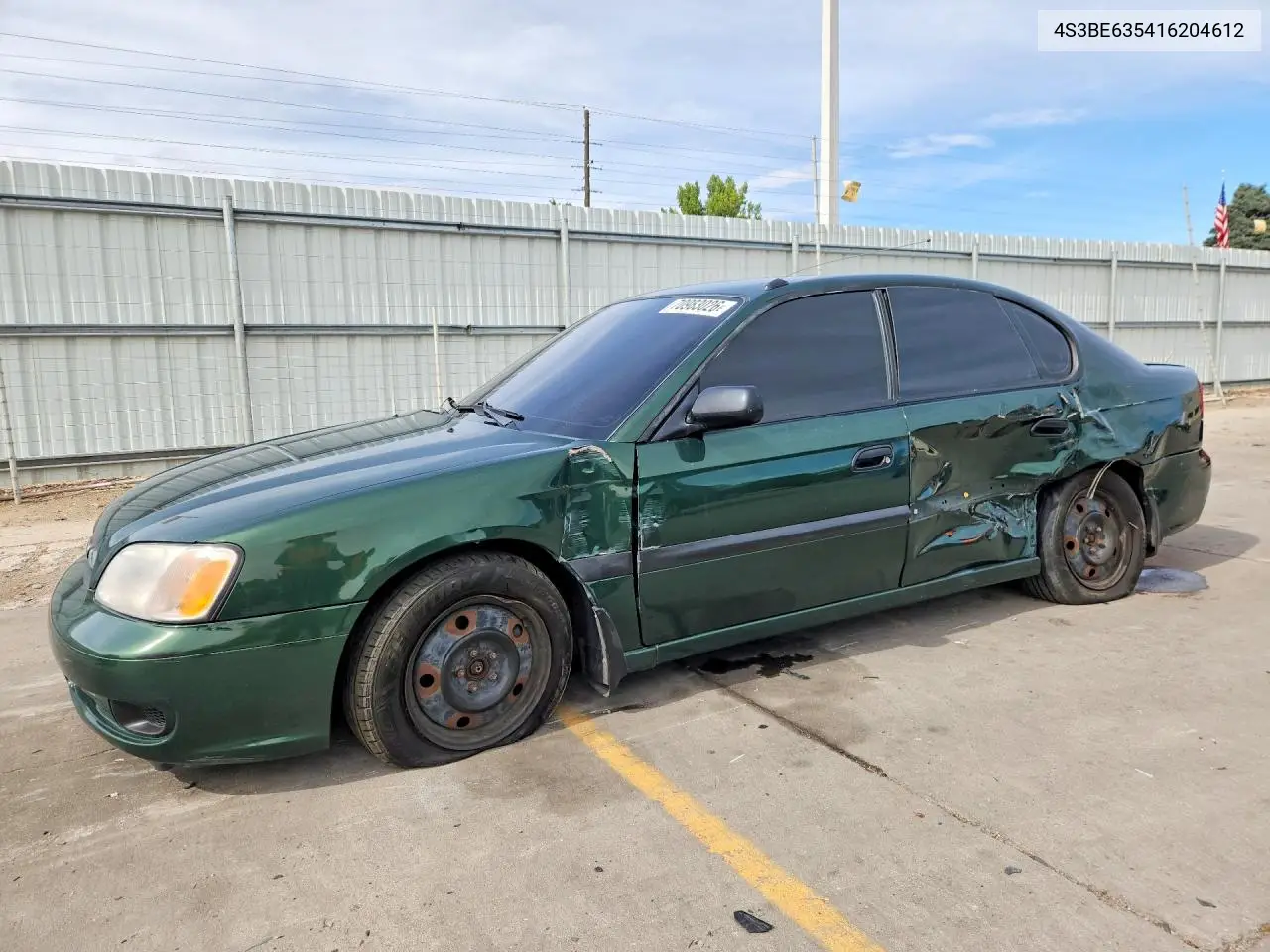 SUBARU LEGACY 2001, VIN 4S3BE635416204612