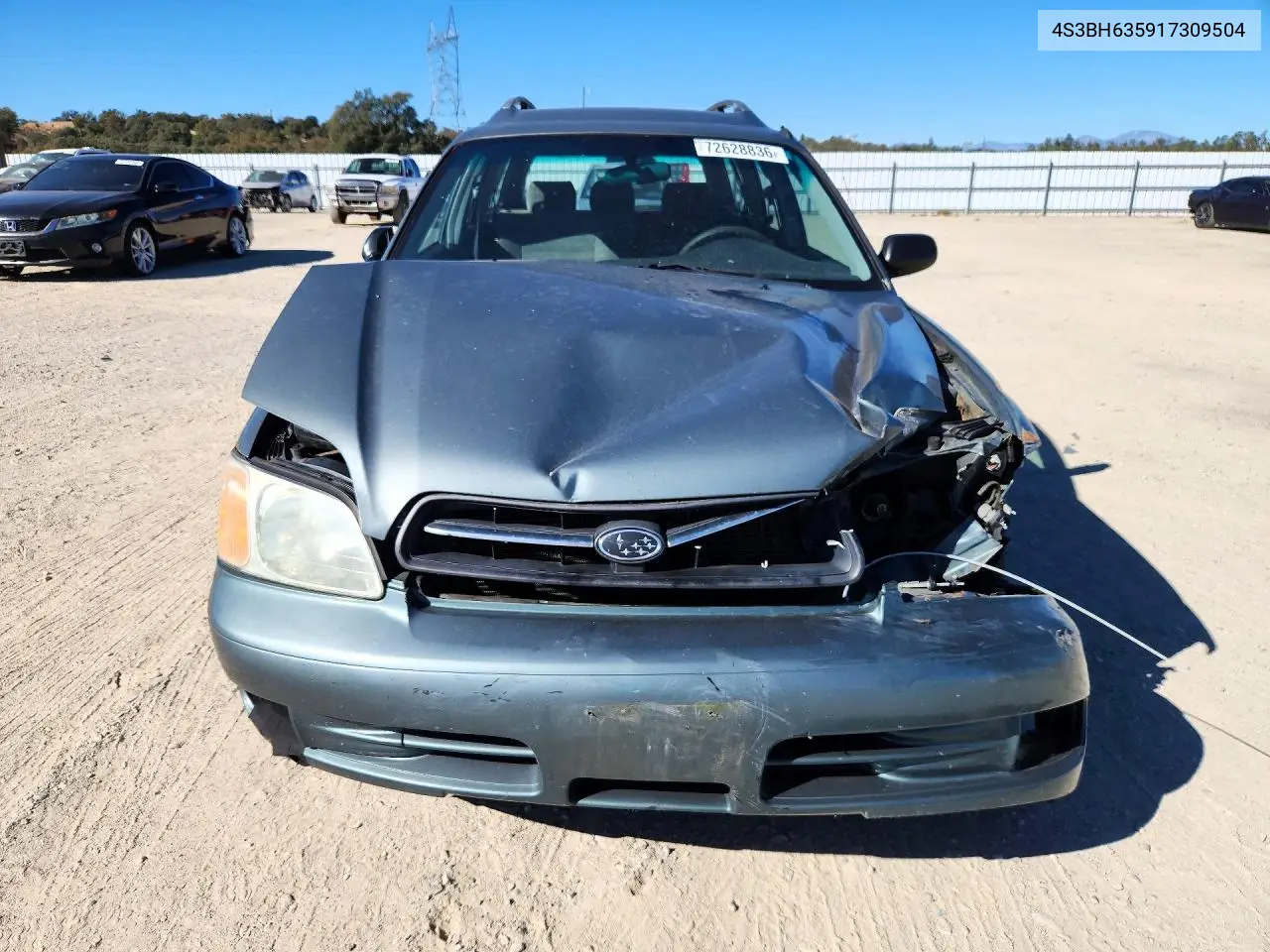 2001 SUBARU LEGACY VIN 4S3BH635917309504 — фото 5