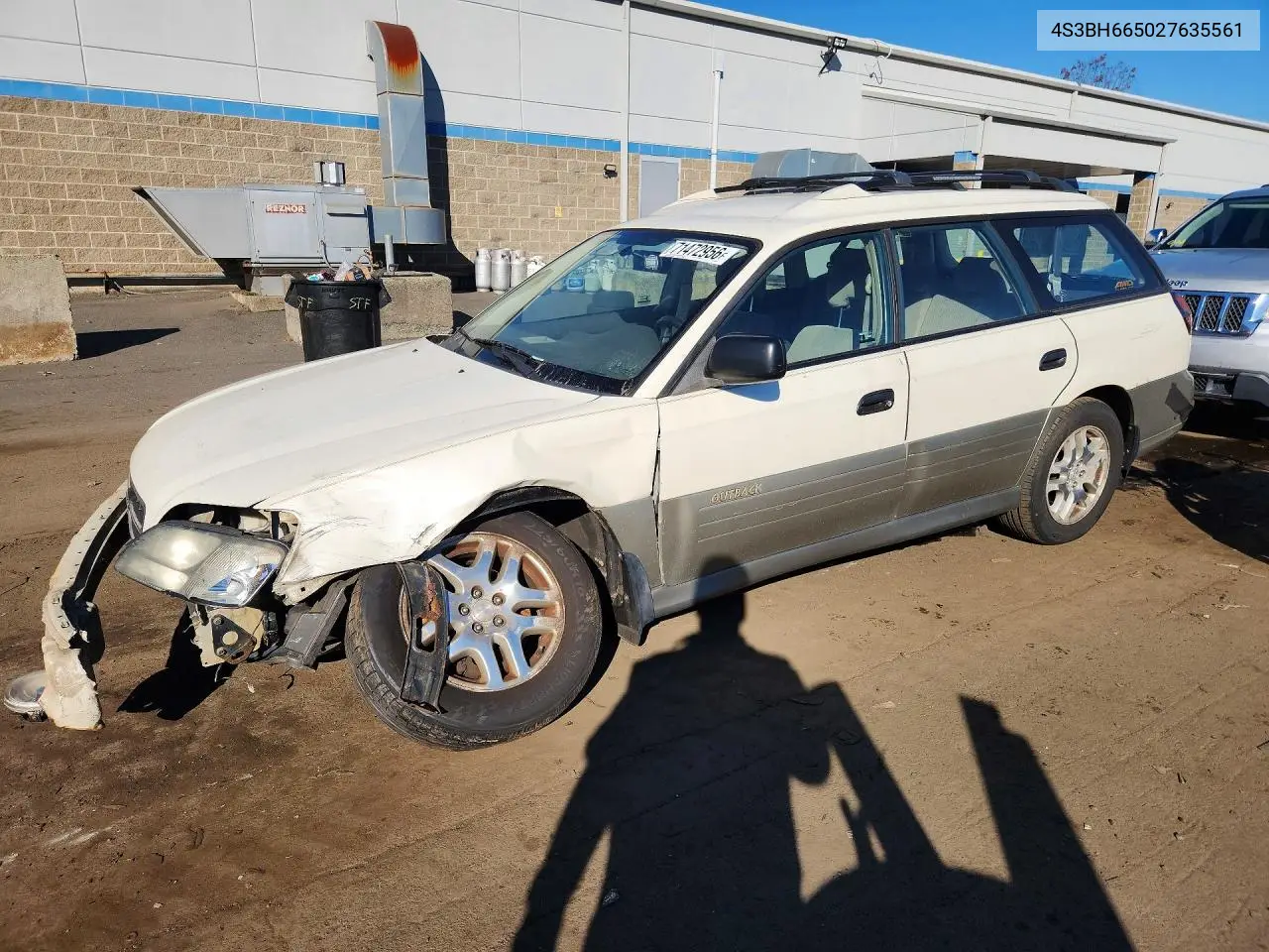 SUBARU LEGACY 2002, VIN 4S3BH665027635561