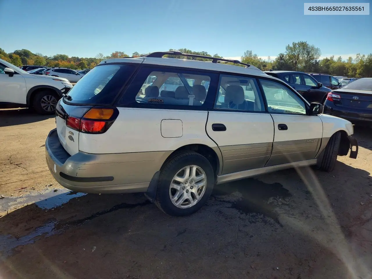 2002 SUBARU LEGACY VIN 4S3BH665027635561 — фото 3