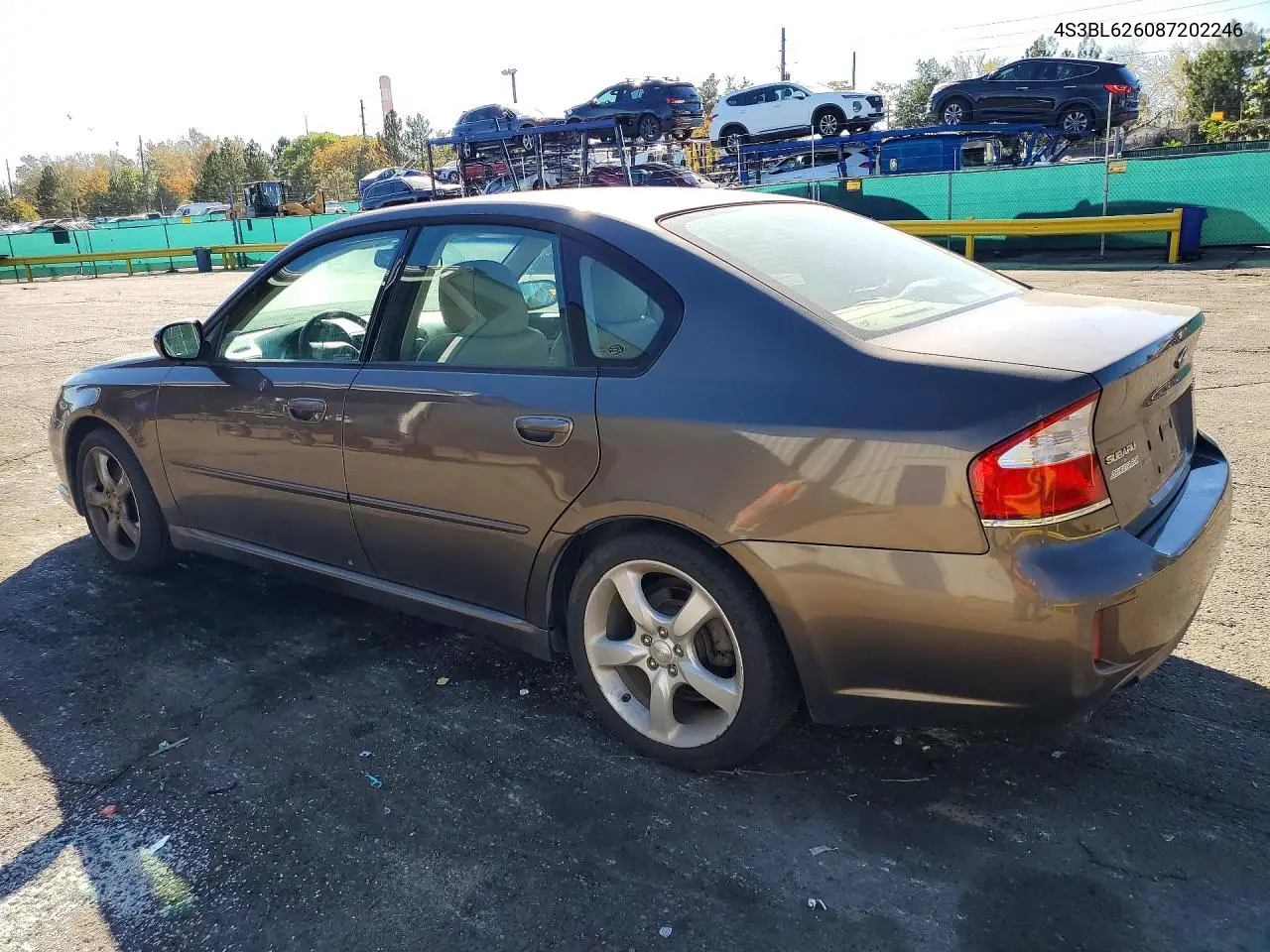 2008 SUBARU LEGACY VIN 4S3BL626087202246 — фото 2