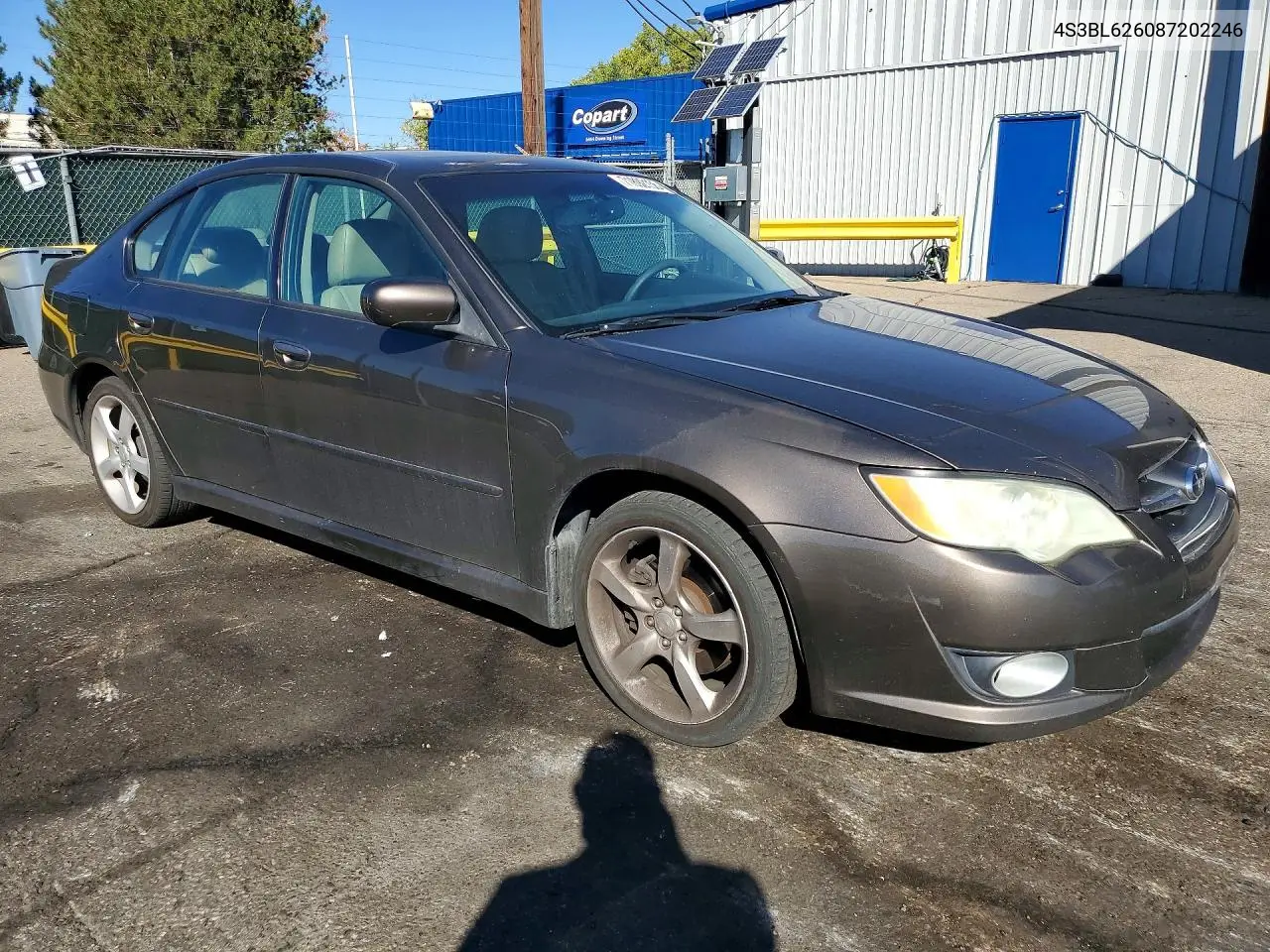 2008 SUBARU LEGACY VIN 4S3BL626087202246 — фото 4