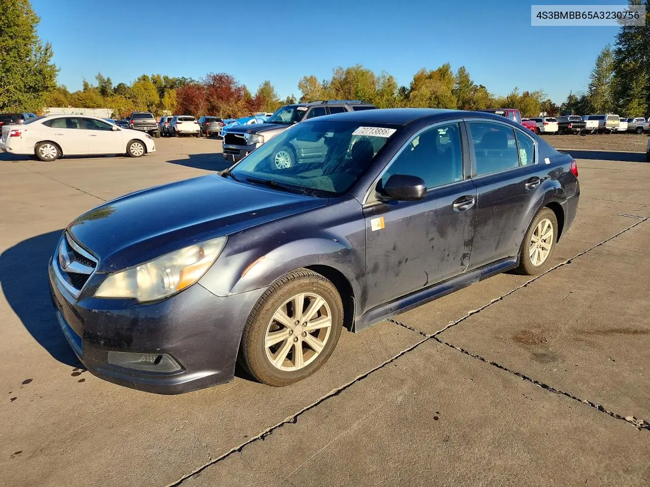 SUBARU LEGACY 2010, VIN 4S3BMBB65A3230756