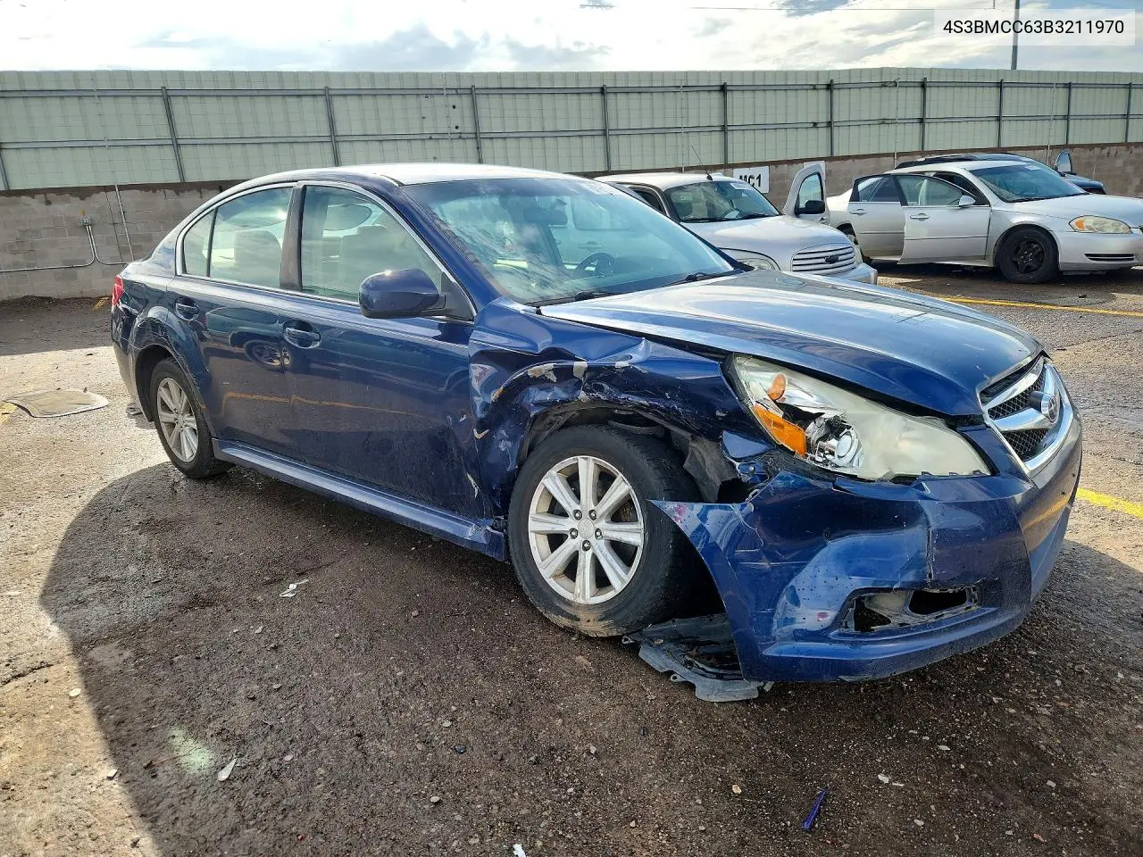 2011 SUBARU LEGACY VIN 4S3BMCC63B3211970 — фото 4