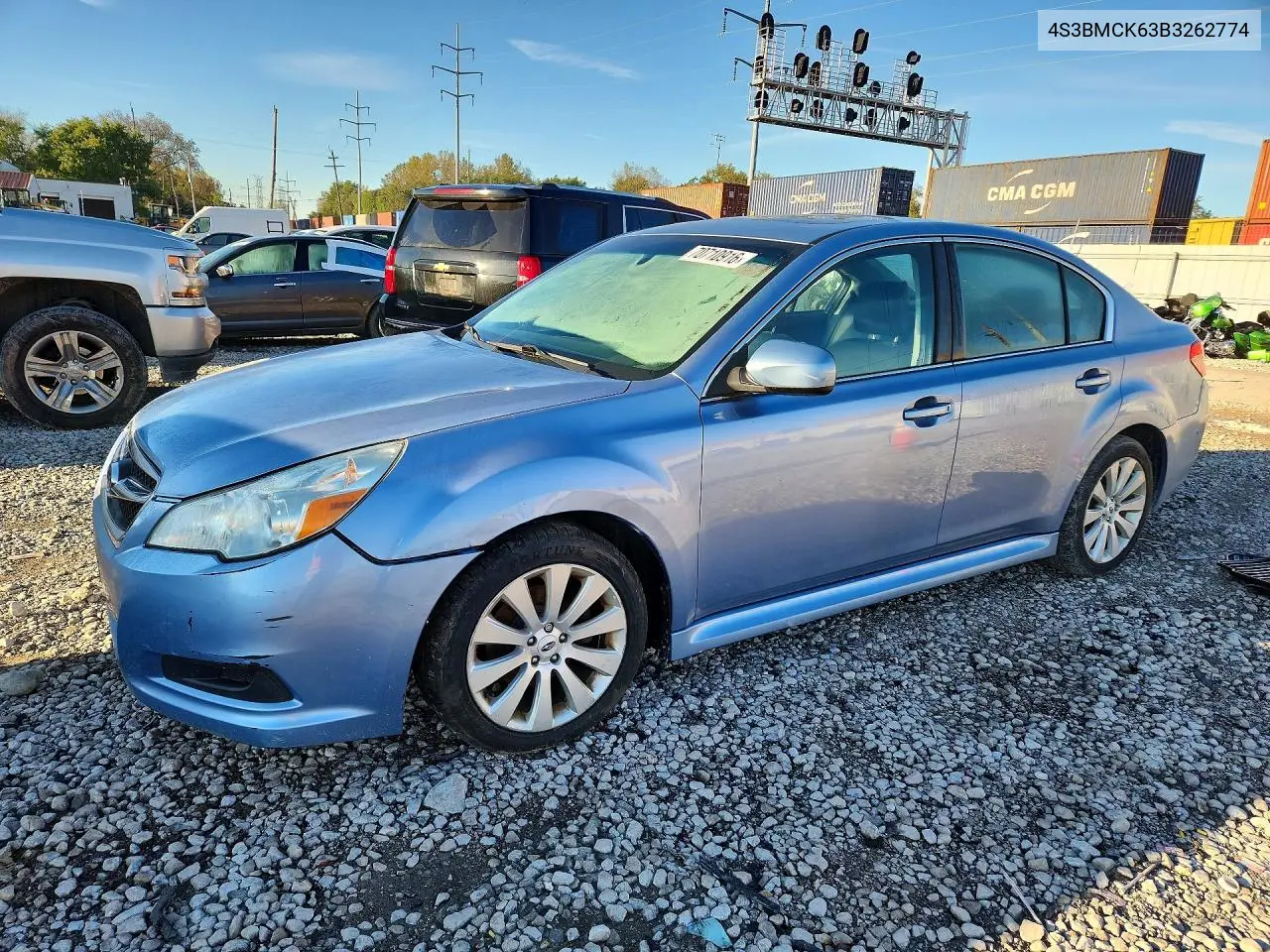 SUBARU LEGACY 2011, VIN 4S3BMCK63B3262774