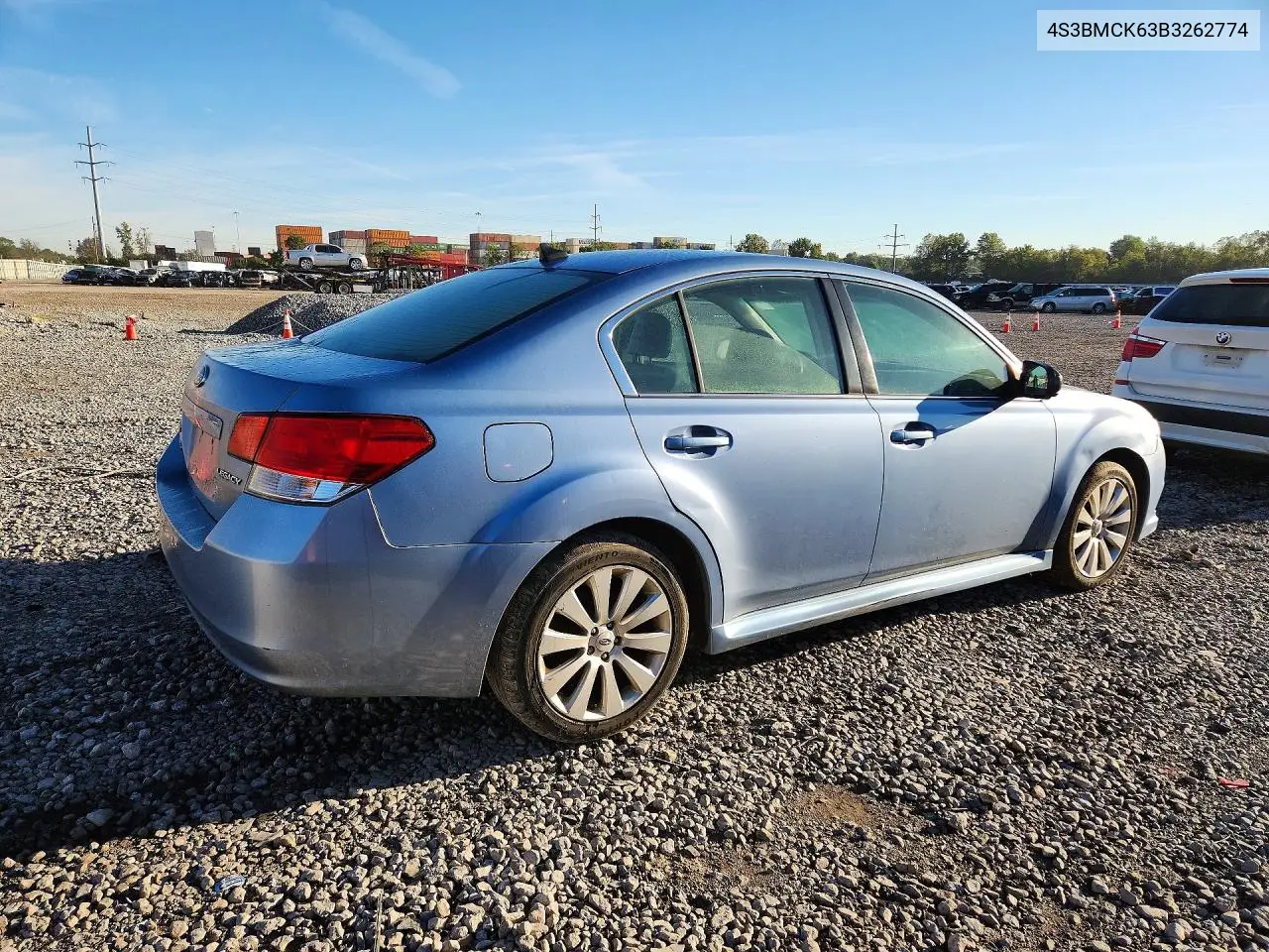 2011 SUBARU LEGACY VIN 4S3BMCK63B3262774 — фото 3