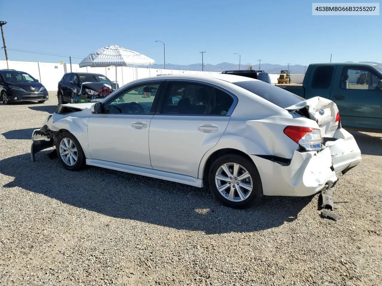 2011 SUBARU LEGACY VIN 4S3BMBG66B3255207 — фото 2