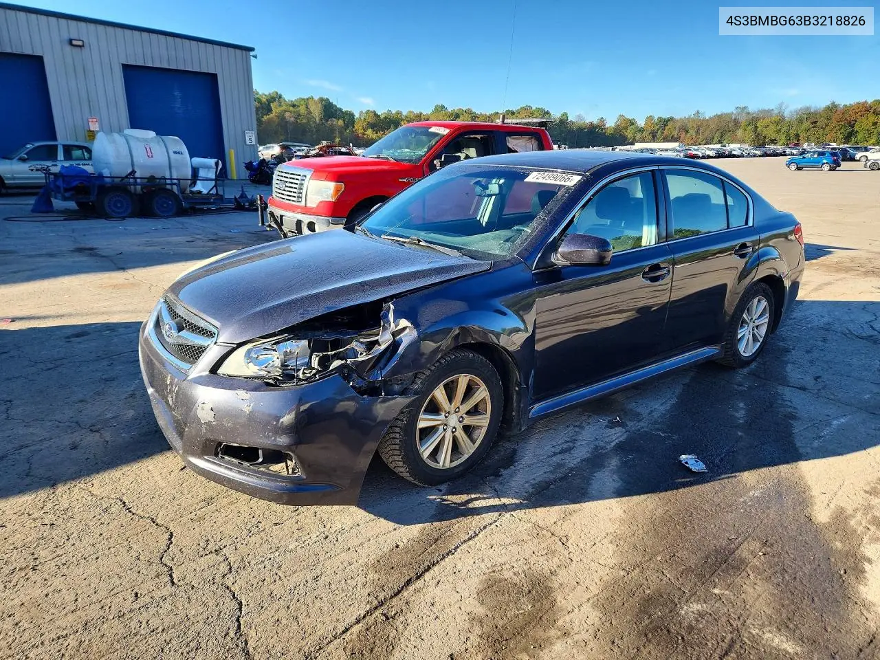SUBARU LEGACY 2011, VIN 4S3BMBG63B3218826