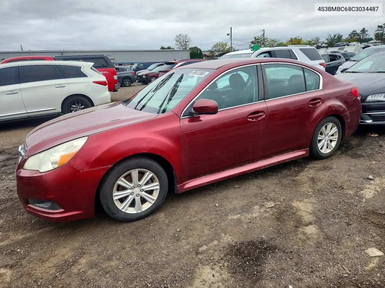 SUBARU LEGACY 2012, VIN 4S3BMBC68C3034487
