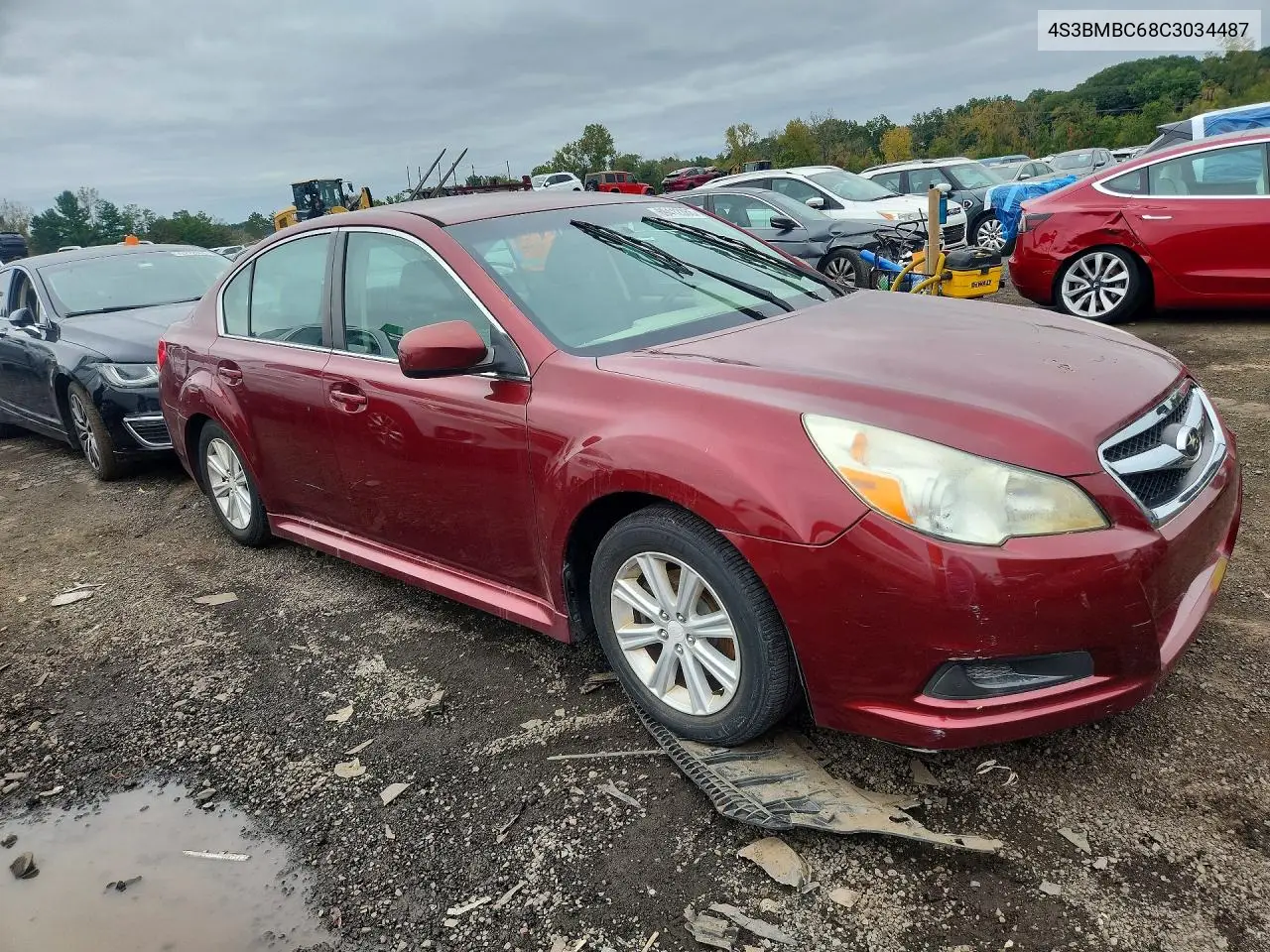 2012 SUBARU LEGACY VIN 4S3BMBC68C3034487 — фото 4