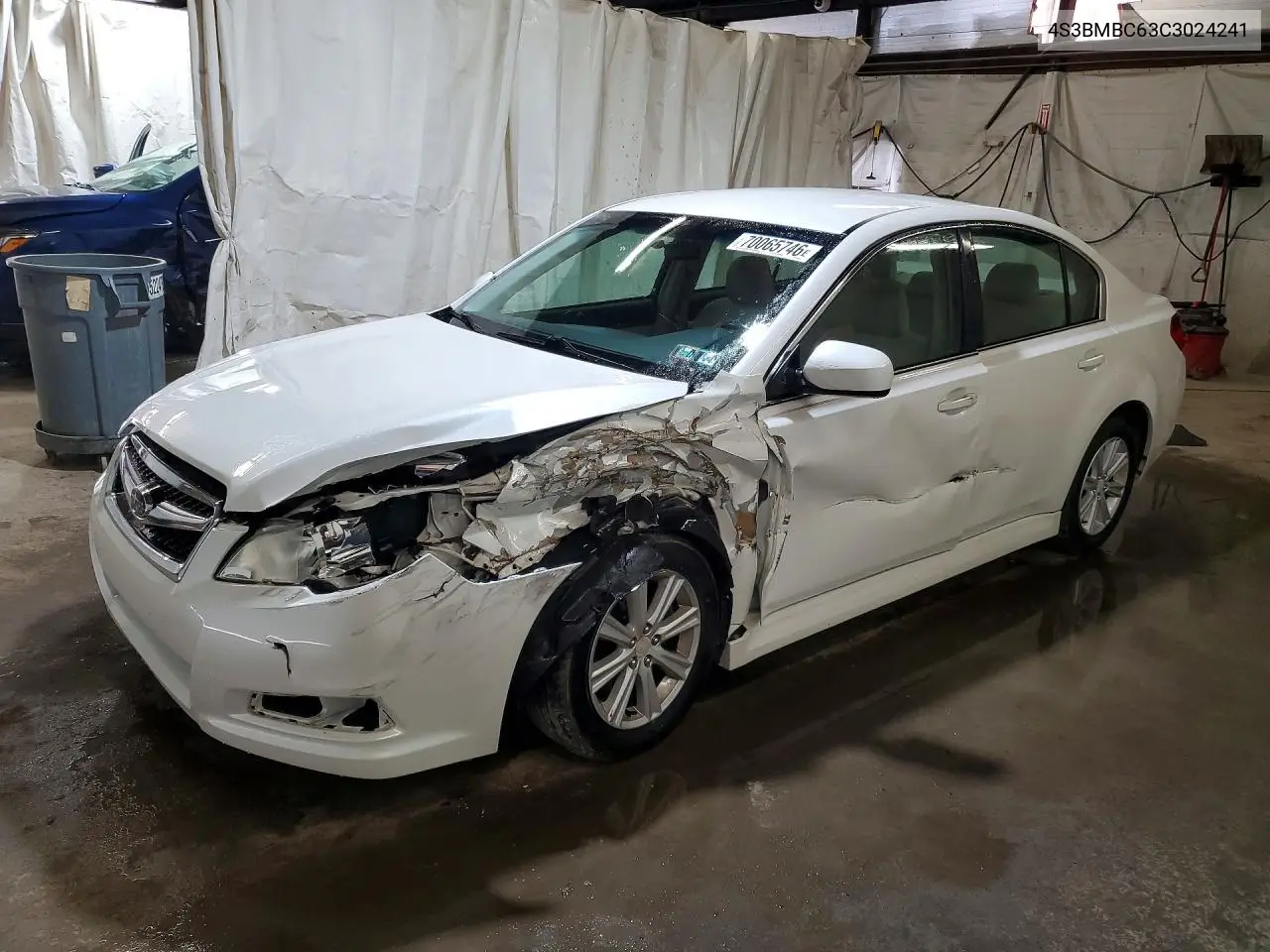 SUBARU LEGACY 2012, VIN 4S3BMBC63C3024241