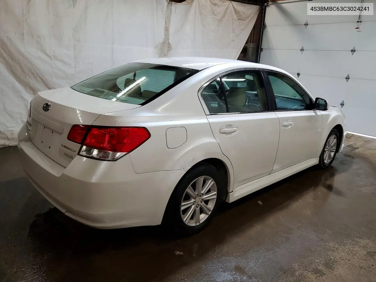 2012 SUBARU LEGACY VIN 4S3BMBC63C3024241 — фото 3