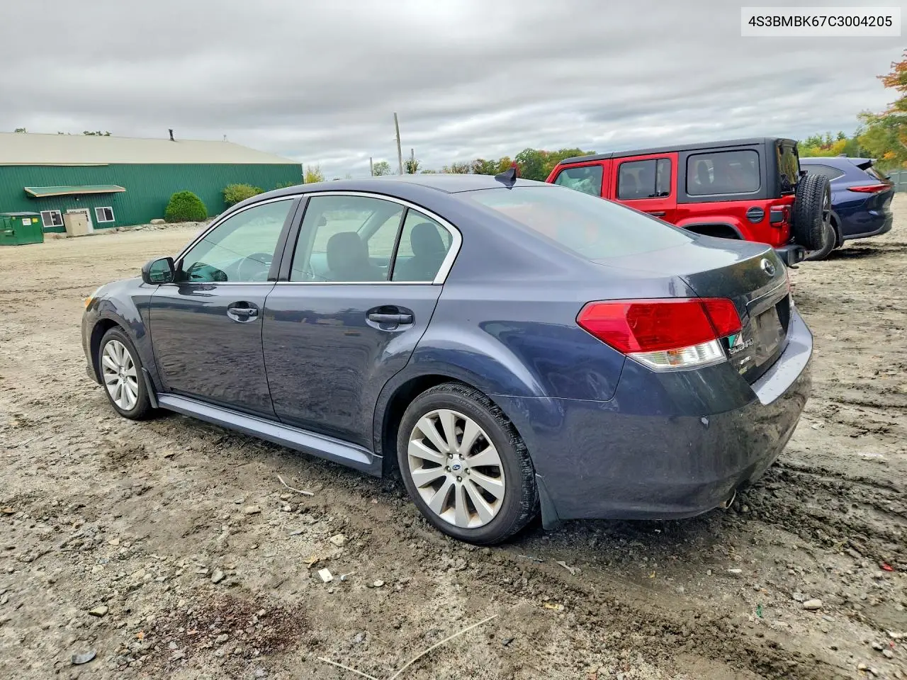 2012 SUBARU LEGACY VIN 4S3BMBK67C3004205 — фото 2