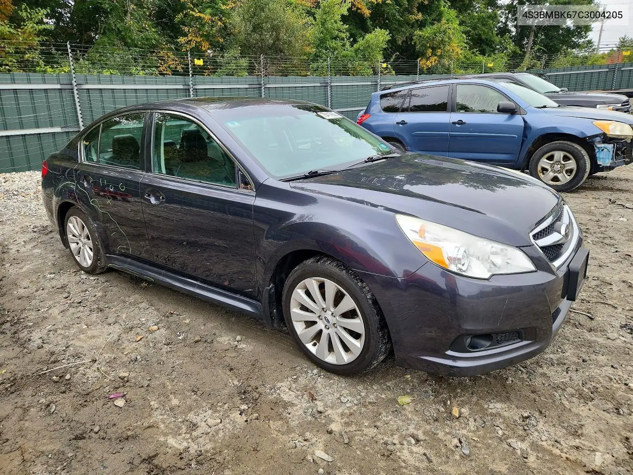 2012 SUBARU LEGACY VIN 4S3BMBK67C3004205 — фото 4