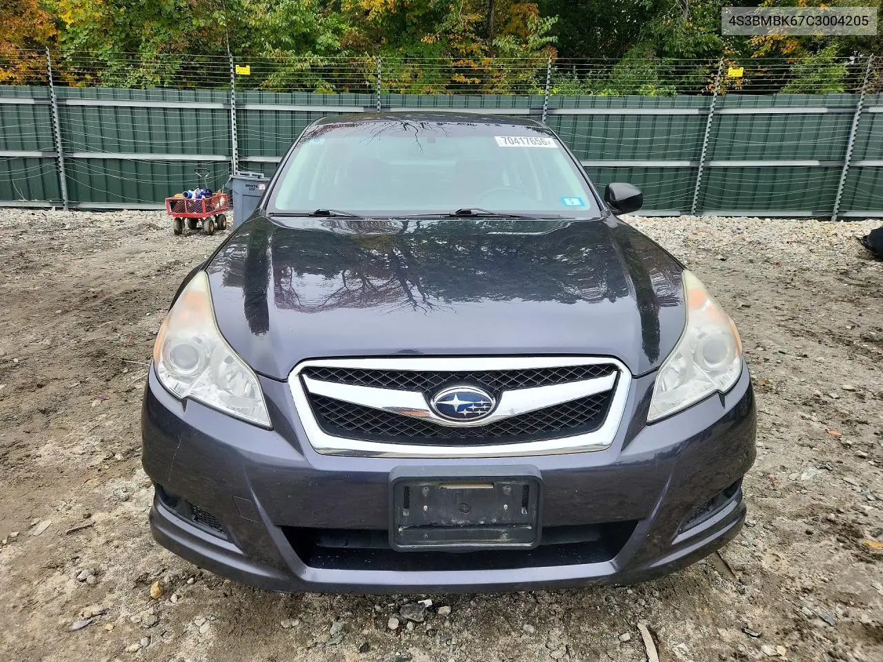 2012 SUBARU LEGACY VIN 4S3BMBK67C3004205 — фото 5