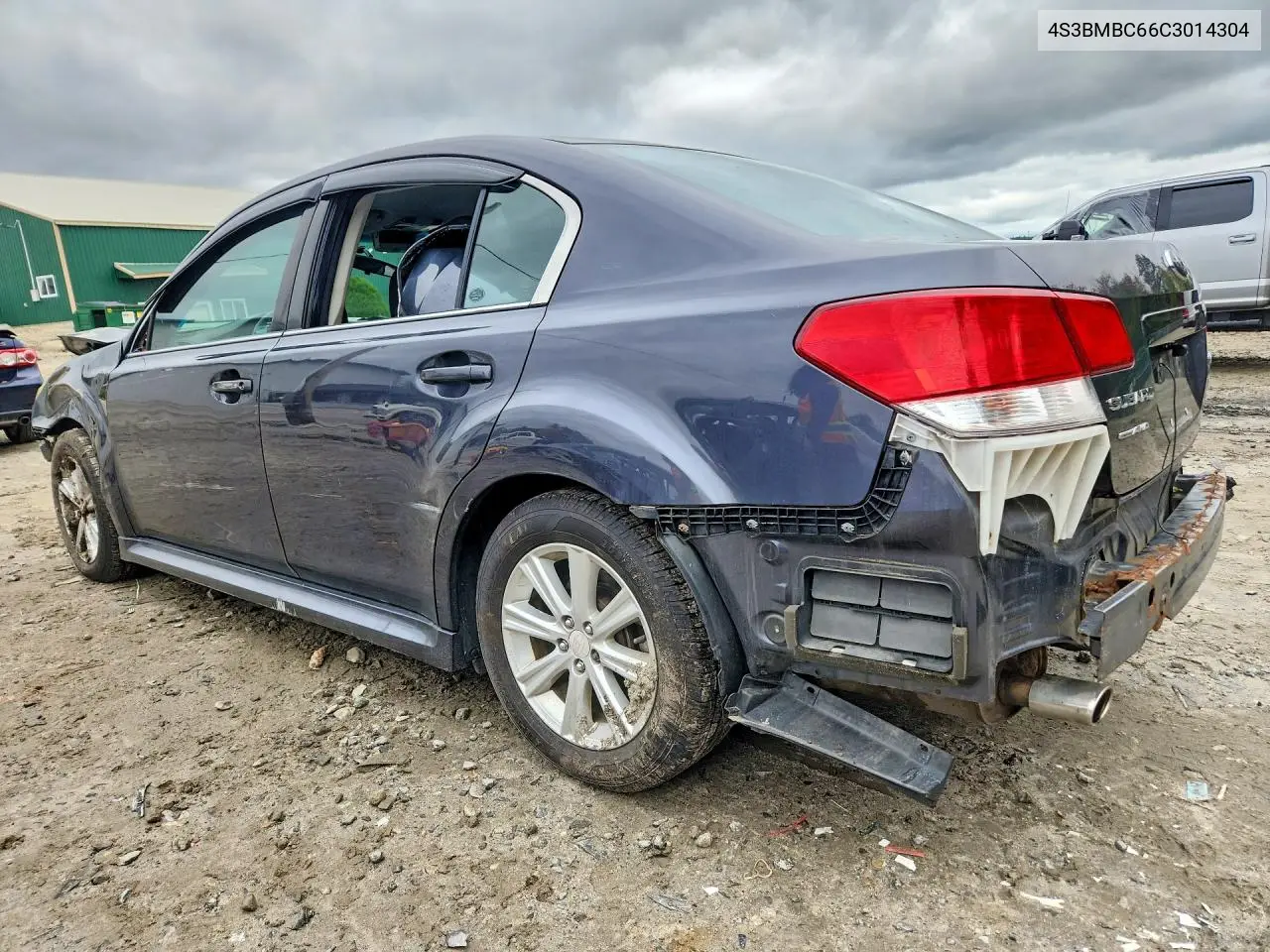 2012 SUBARU LEGACY VIN 4S3BMBC66C3014304 — фото 3