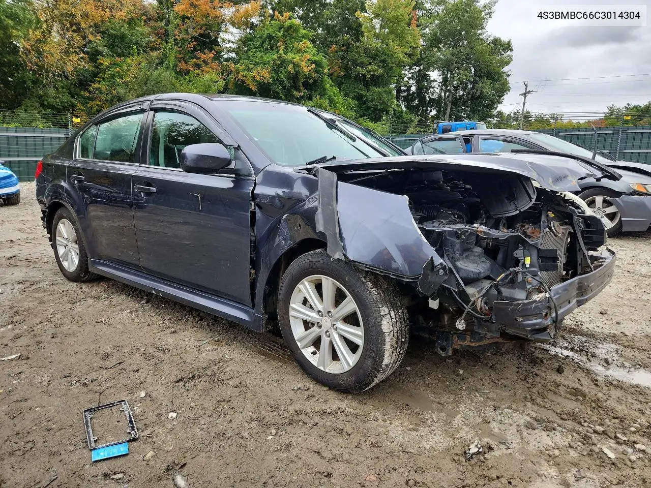 2012 SUBARU LEGACY VIN 4S3BMBC66C3014304 — фото 4
