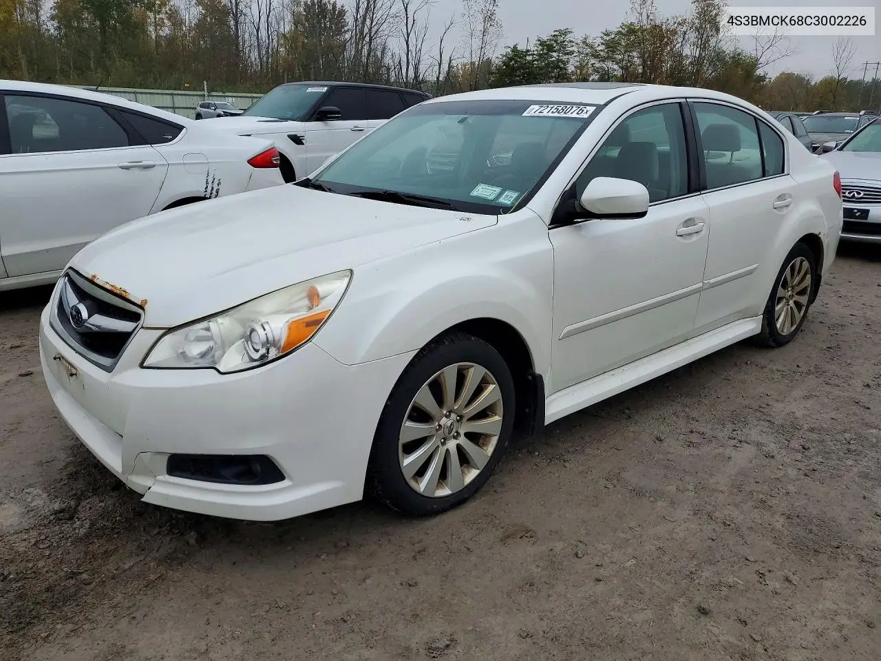 SUBARU LEGACY 2012, VIN 4S3BMCK68C3002226