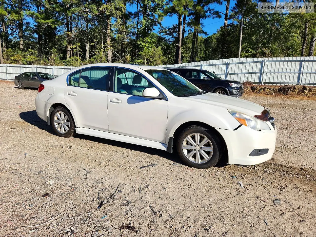 2012 SUBARU LEGACY VIN 4S3BMBG61C3009764 — фото 4