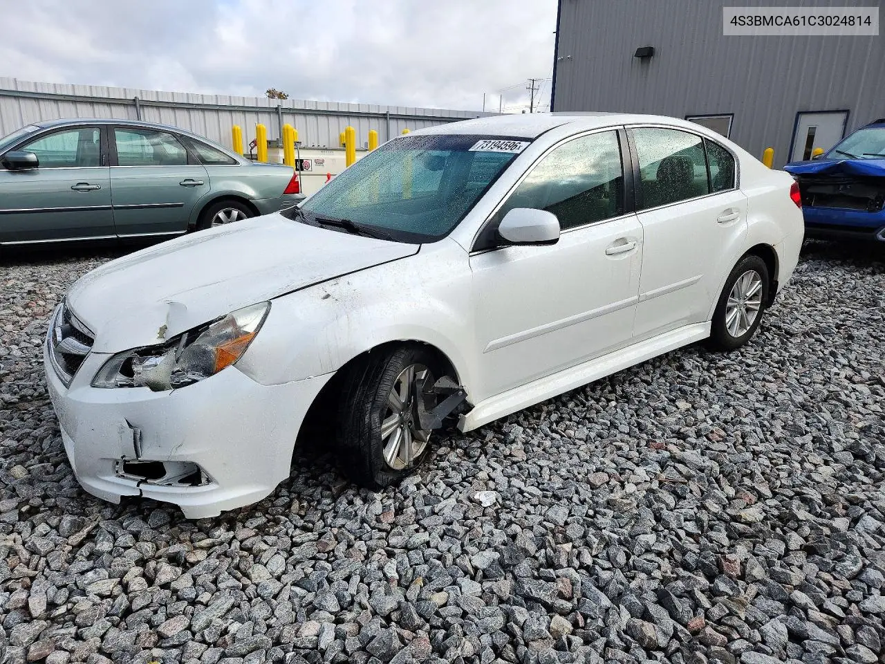 SUBARU LEGACY 2012, VIN 4S3BMCA61C3024814